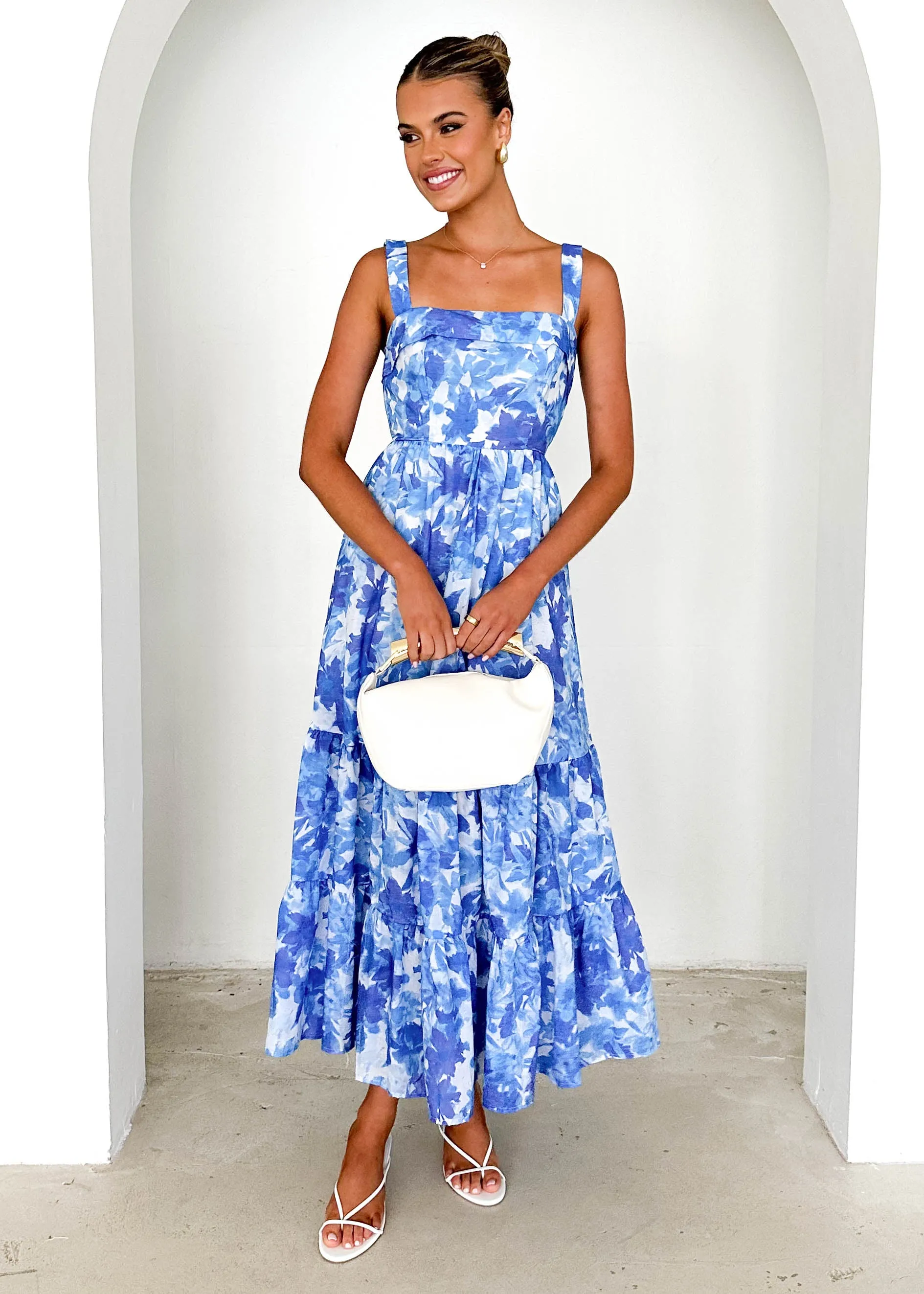 Jacy Maxi Dress - Blue Abstract sold by Gingham & Heels product image thumbnail 3