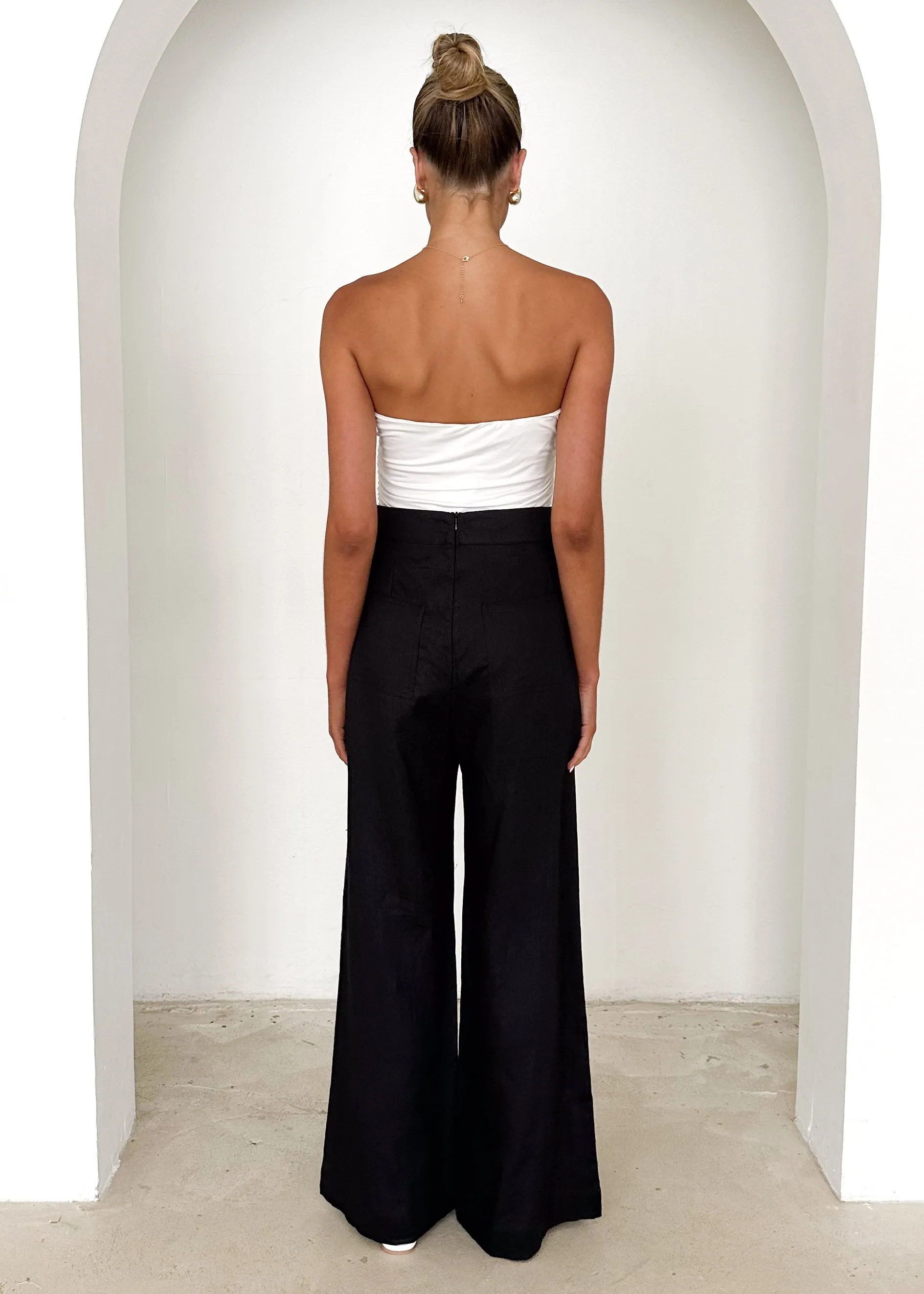 Lilah Linen Pants - Black sold by Gingham & Heels product image thumbnail 5