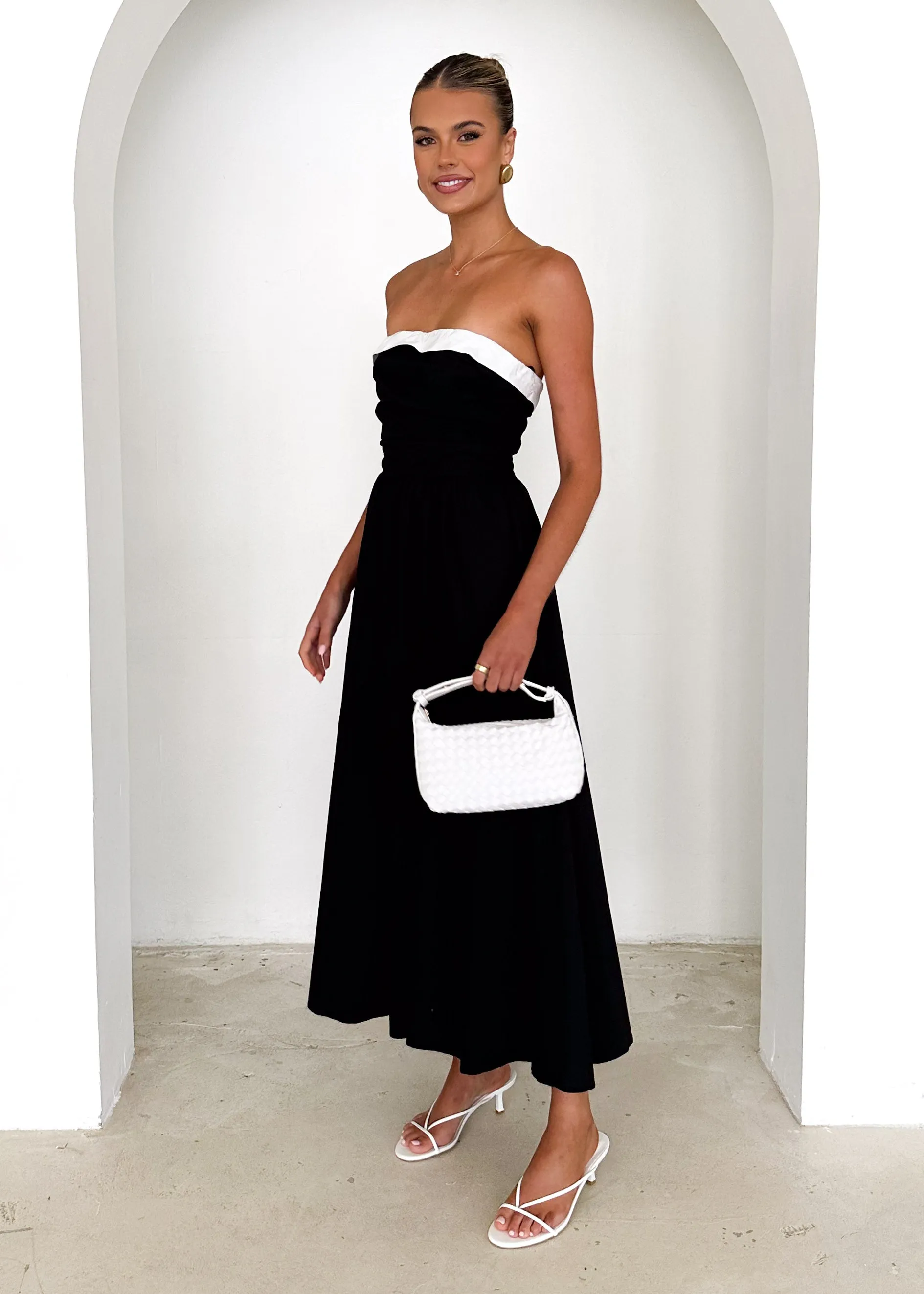 Sahara Strapless Midi Dress - Black sold by Gingham & Heels product image thumbnail 4