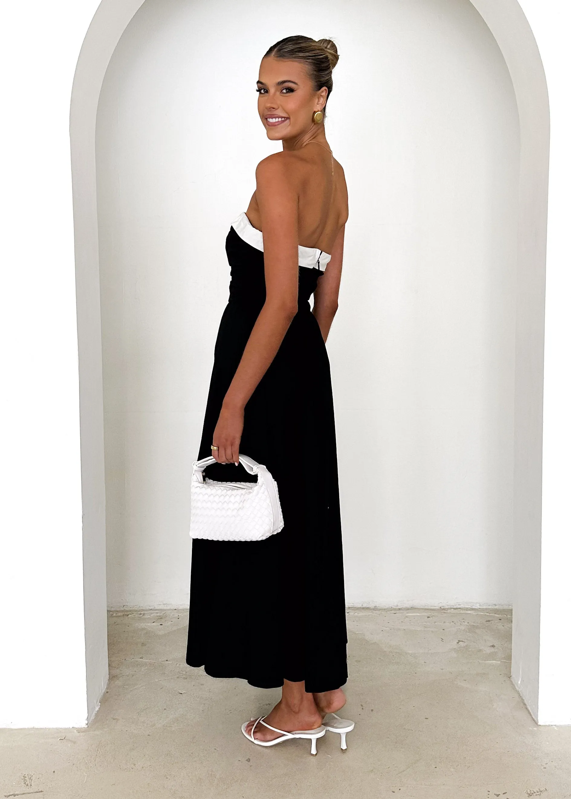 Sahara Strapless Midi Dress - Black sold by Gingham & Heels product image thumbnail 5