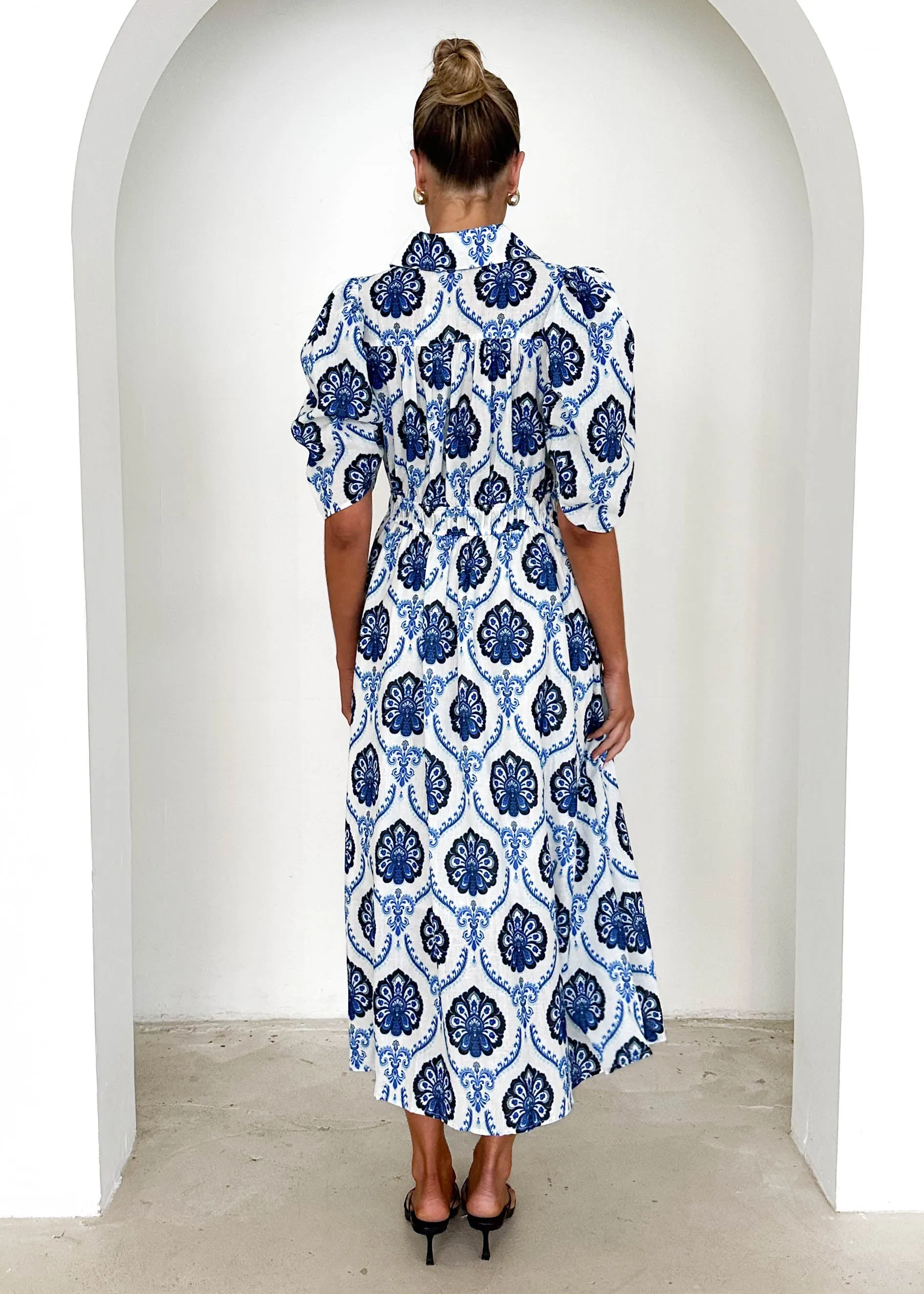 Bolt Maxi Dress - Blue Abstract sold by Gingham & Heels product image thumbnail 5