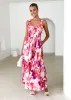 Pearl Maxi Dress - Magenta Floral sold by Gingham & Heels