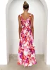 Pearl Maxi Dress - Magenta Floral sold by Gingham & Heels