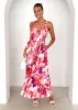Pearl Maxi Dress - Magenta Floral sold by Gingham & Heels