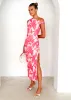 Darbie Mesh Maxi Dress - Pink Floral sold by Gingham & Heels