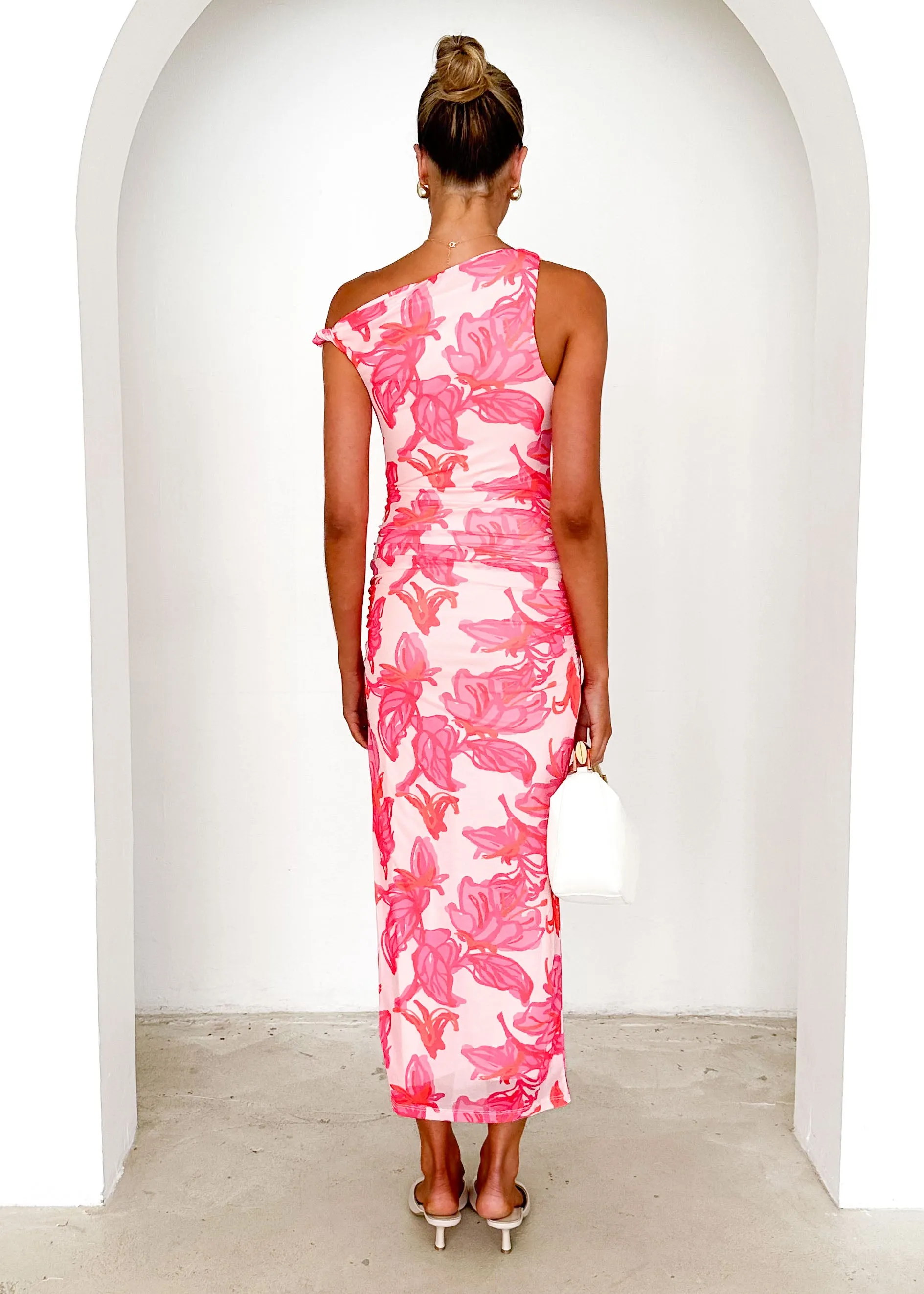 Darbie Mesh Maxi Dress - Pink Floral sold by Gingham & Heels product image thumbnail 5