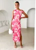 Darbie Mesh Maxi Dress - Pink Floral sold by Gingham & Heels