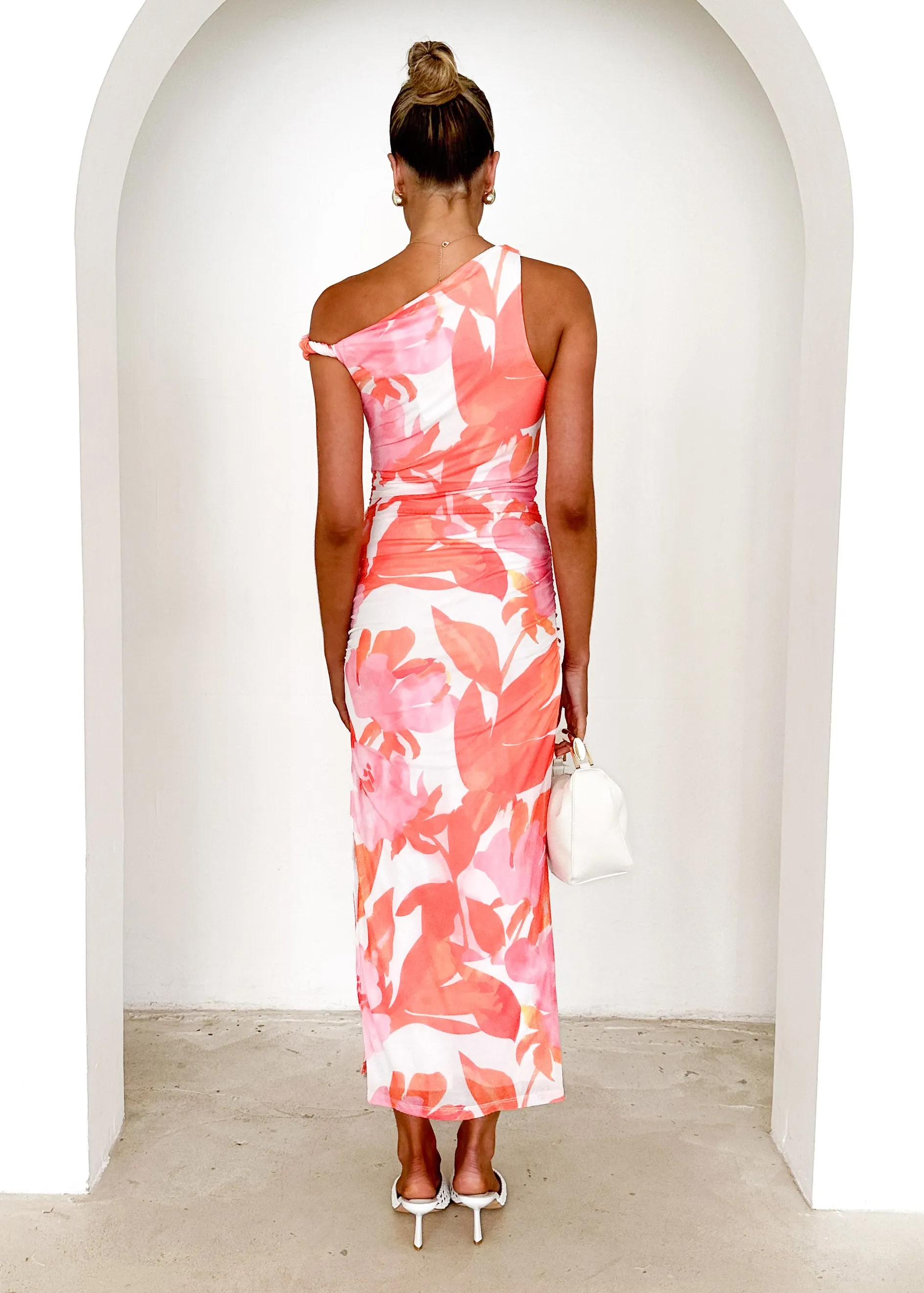 Darbie Mesh Maxi Dress - Orange Floral sold by Gingham & Heels product image thumbnail 5