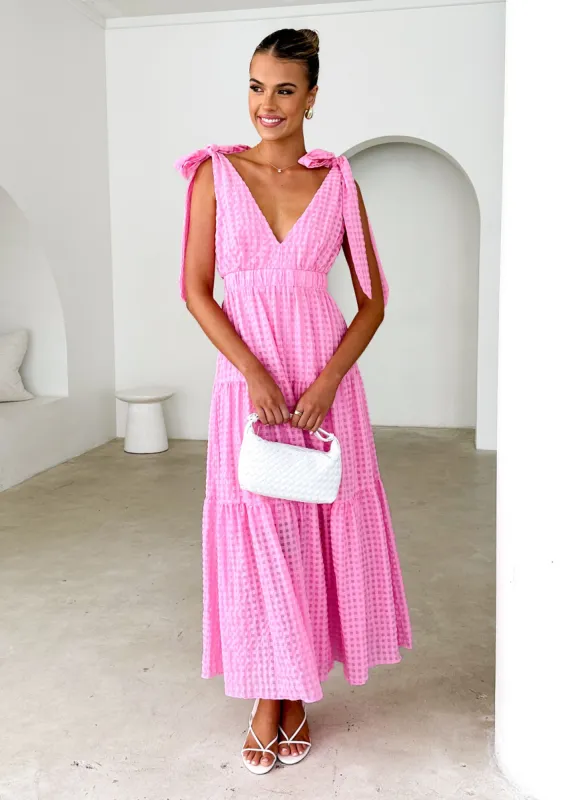Flynn Maxi Dress - Pink sold by Gingham & Heels