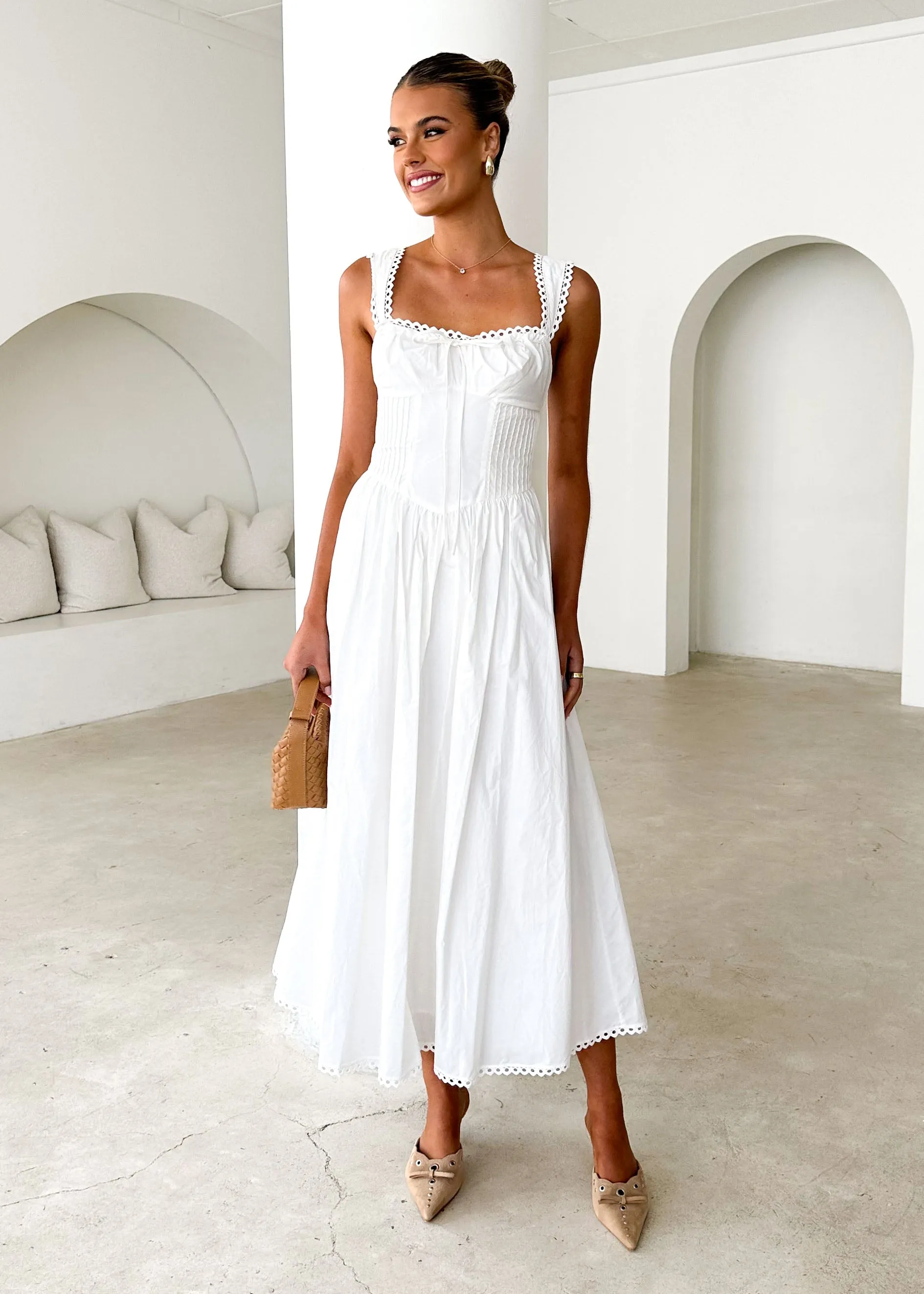 Owen Maxi Dress - Off White sold by Gingham & Heels product image thumbnail 2
