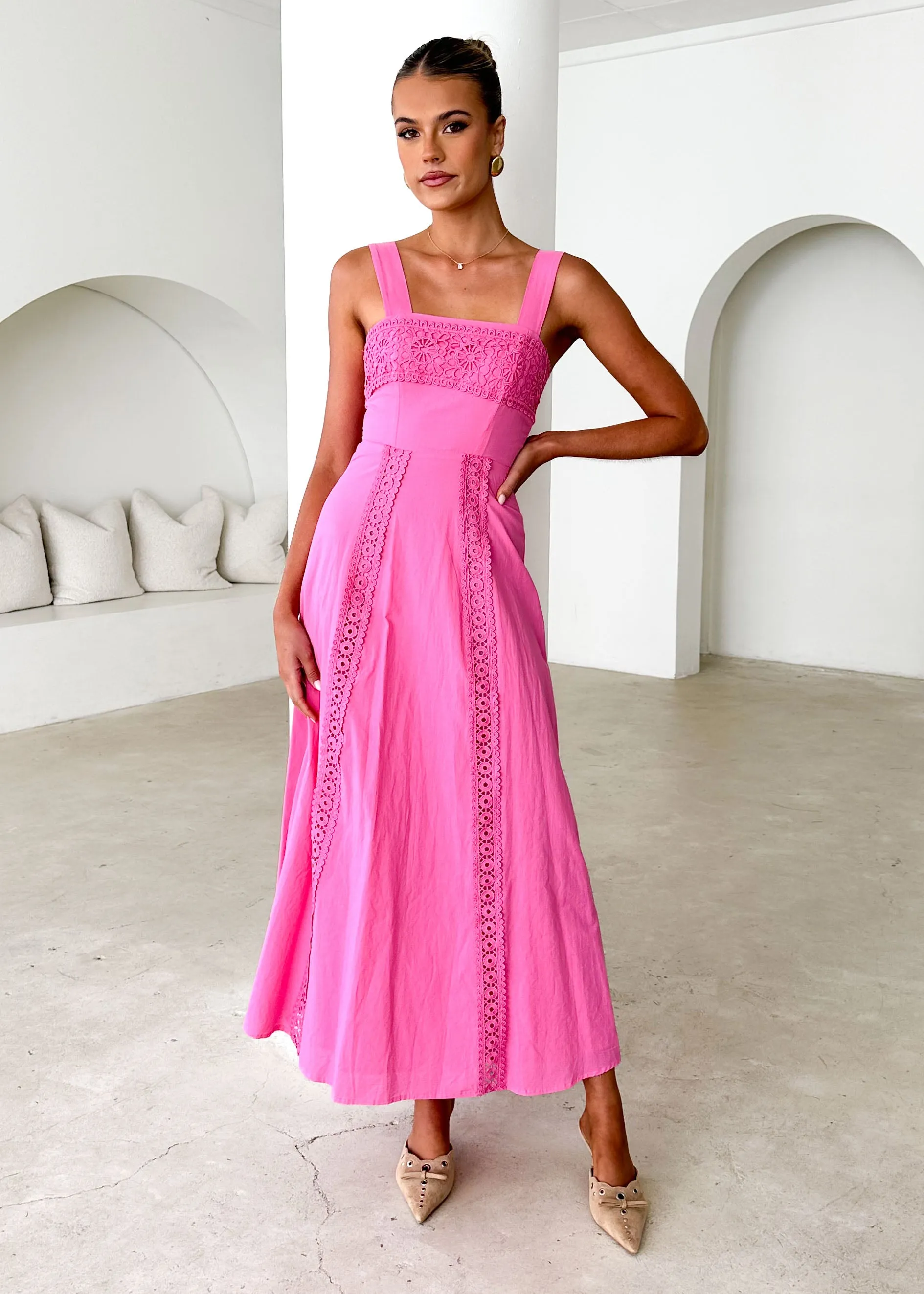 Palace Maxi Dress - Pink sold by Gingham & Heels