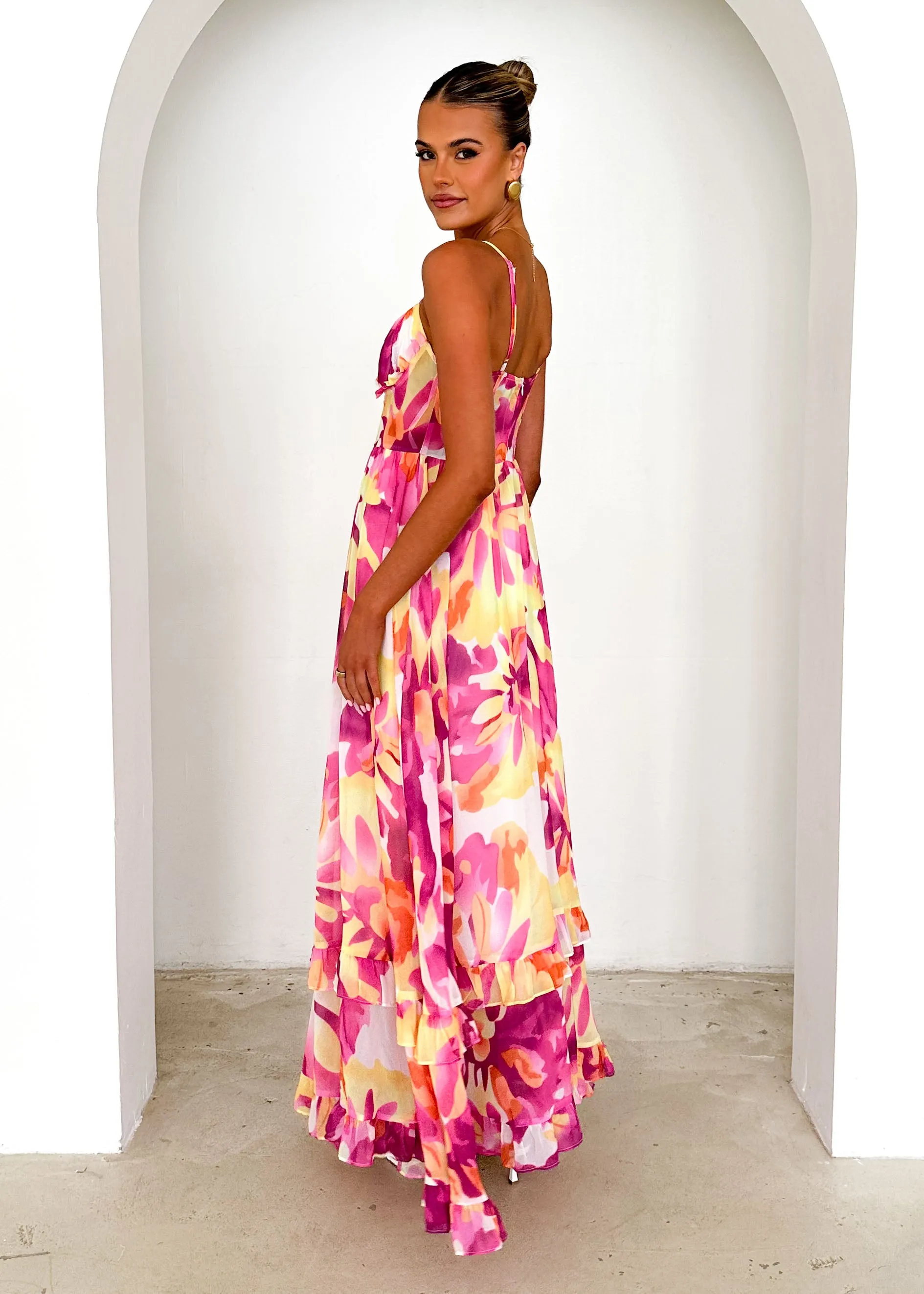 Iver Maxi Dress - Magenta Swirl sold by Gingham & Heels product image thumbnail 5