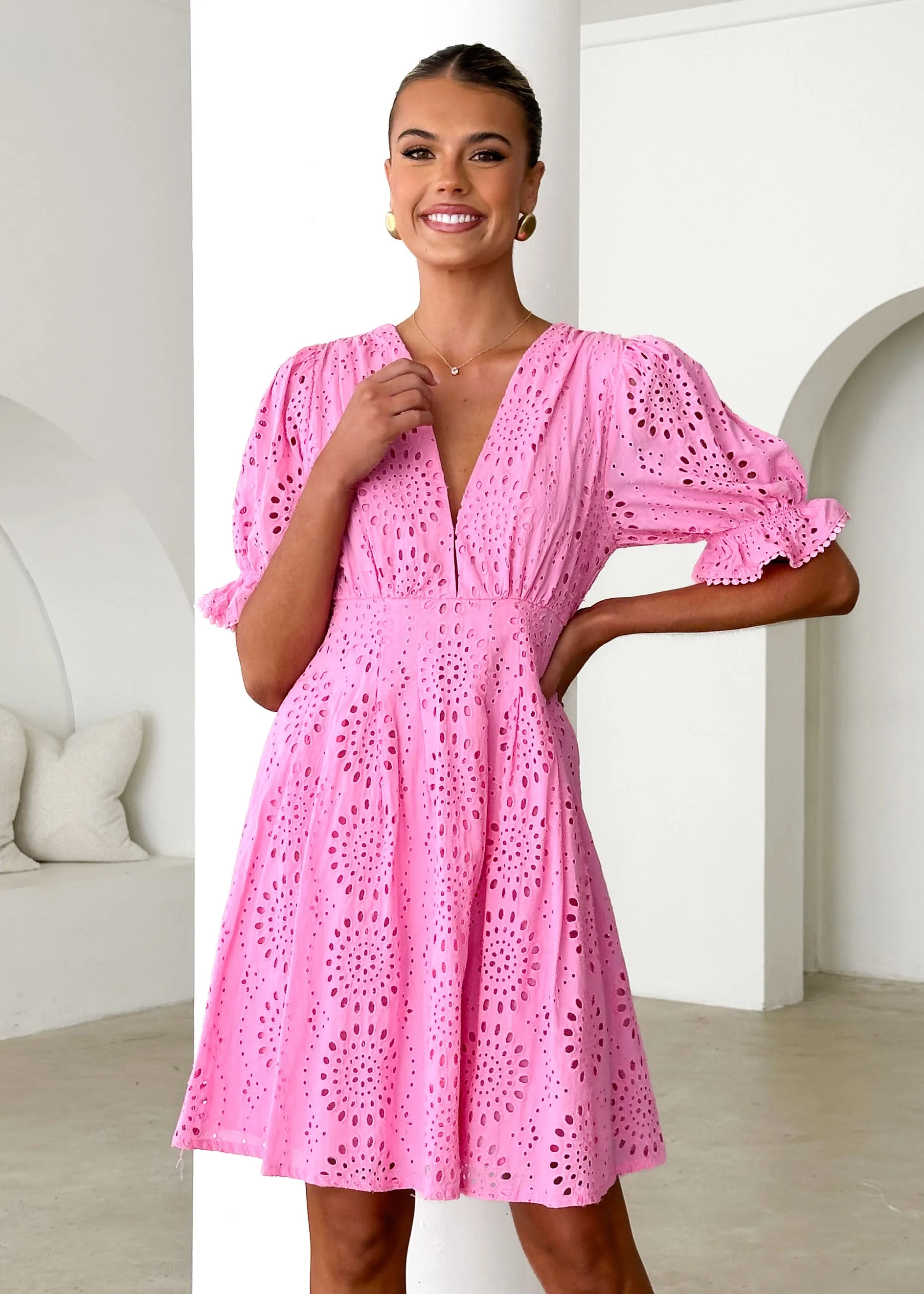 Grande Dress - Pink Anglaise sold by Gingham & Heels product image thumbnail 2