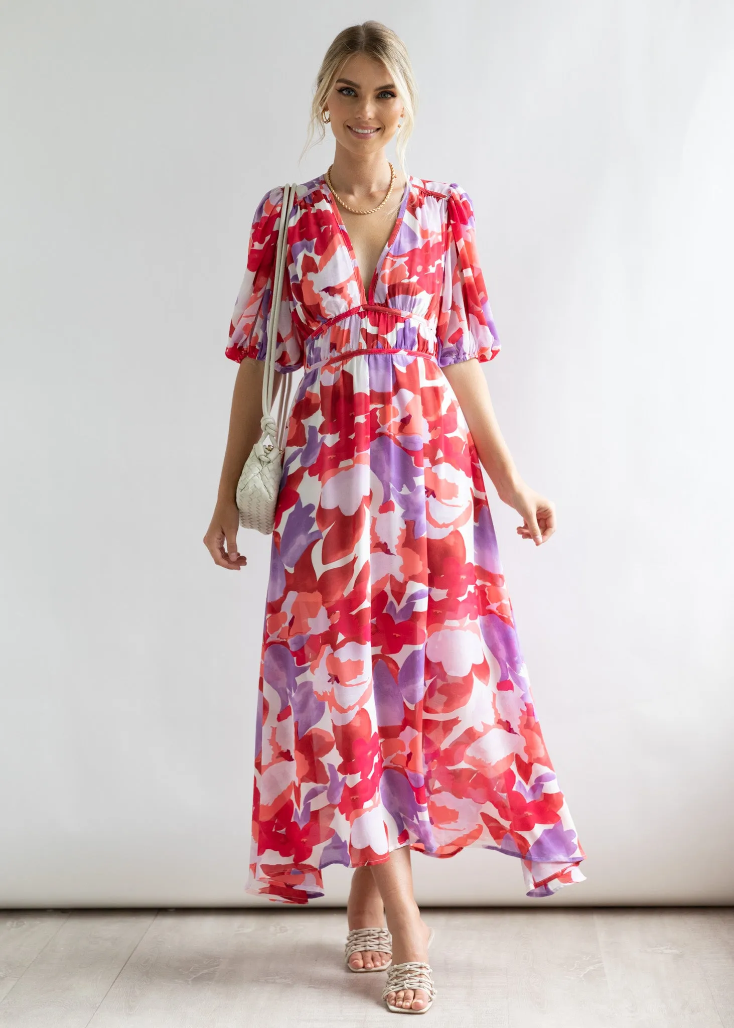 Zanette Midi Dress - Ruby Floral sold by Gingham & Heels product image thumbnail 3
