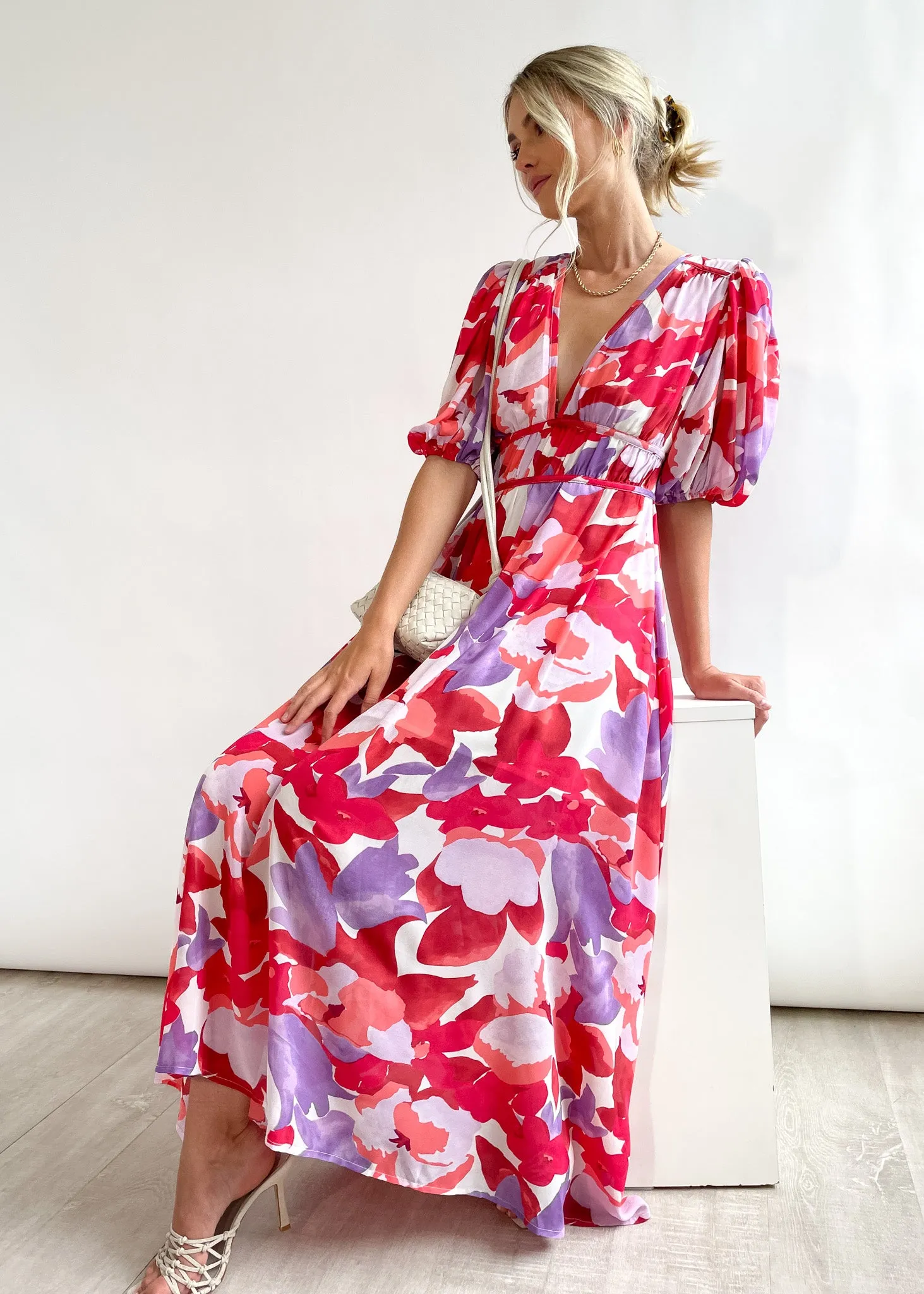 Zanette Midi Dress - Ruby Floral sold by Gingham & Heels product image thumbnail 5