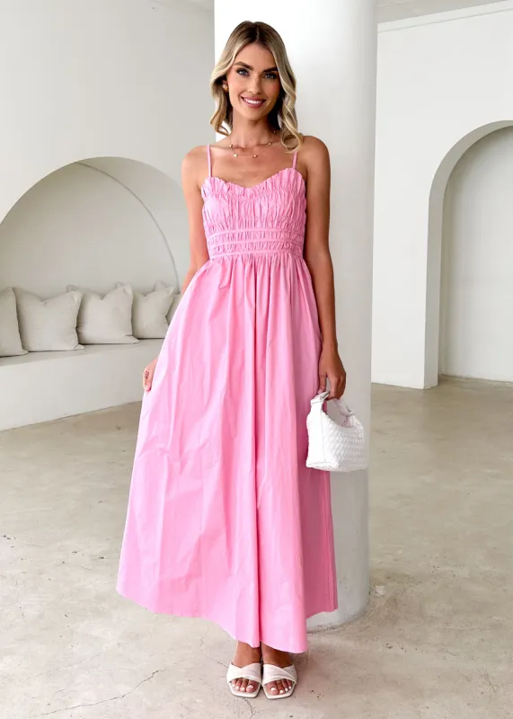 Serafina Maxi Dress - Pink sold by Gingham & Heels