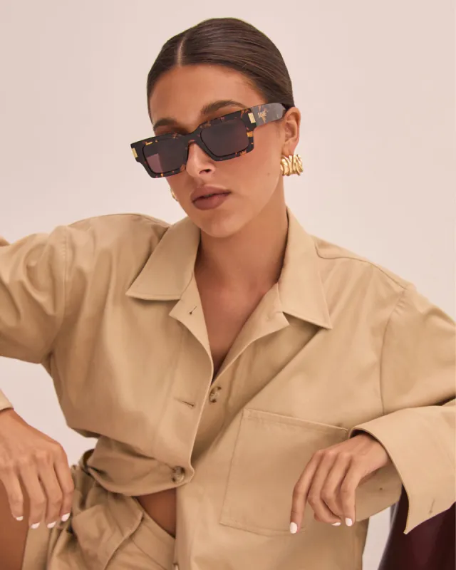 The Sara Sunglasses - Amber Tort - Auburn made by Billini