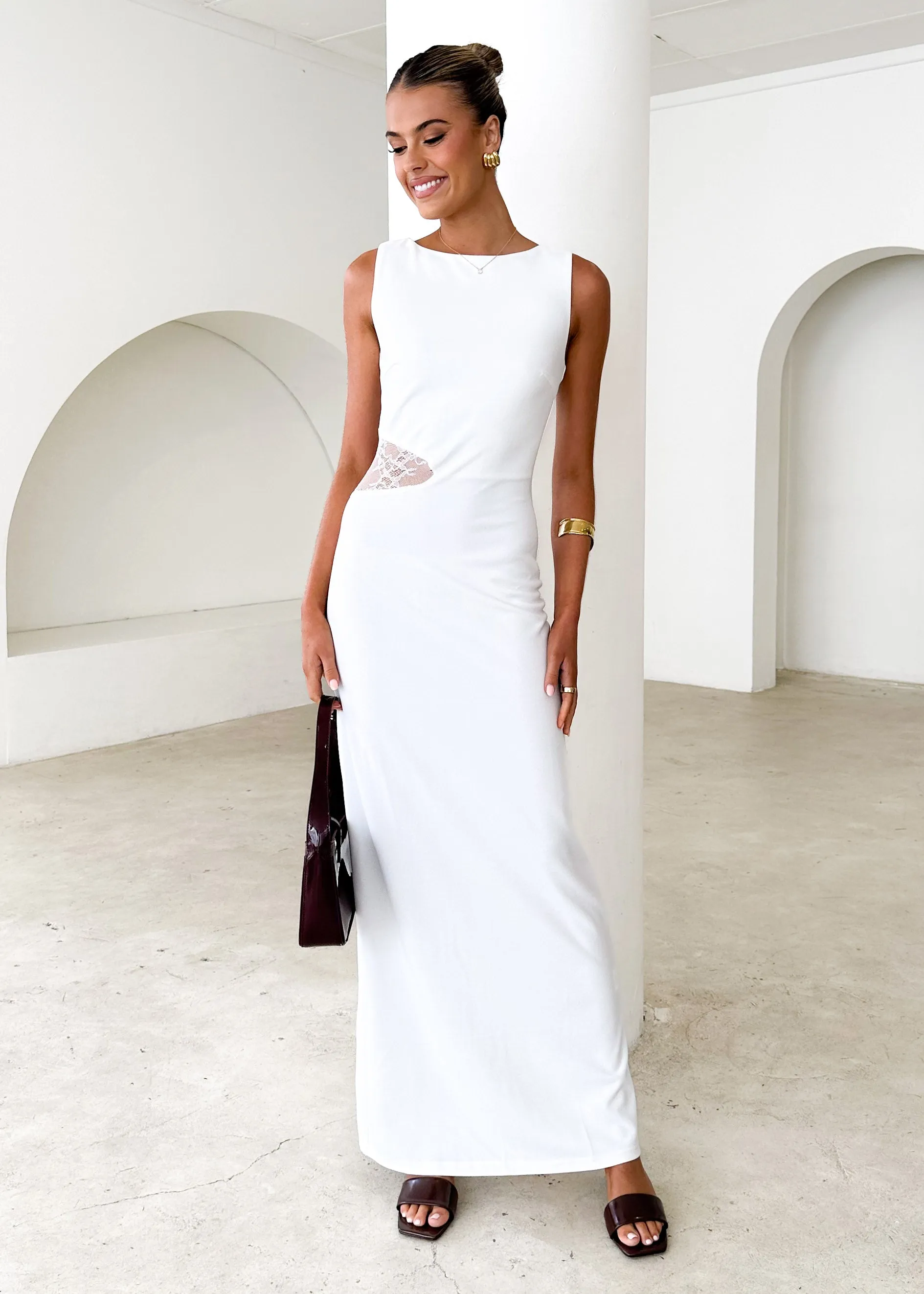 Lenon Maxi Dress - Off White sold by Gingham & Heels product image thumbnail 2