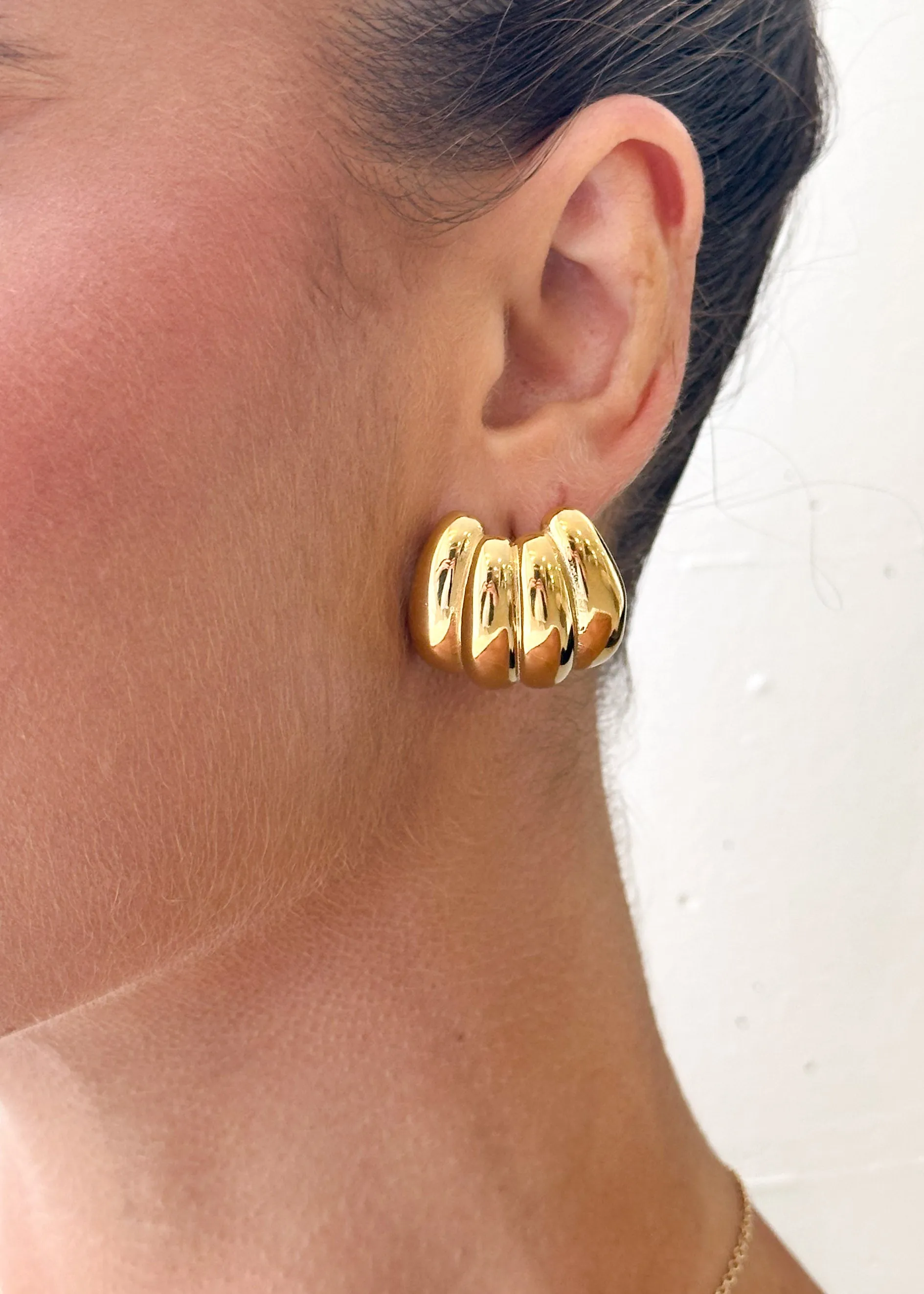 Carmel Earrings - Gold sold by Gingham & Heels product image thumbnail 3