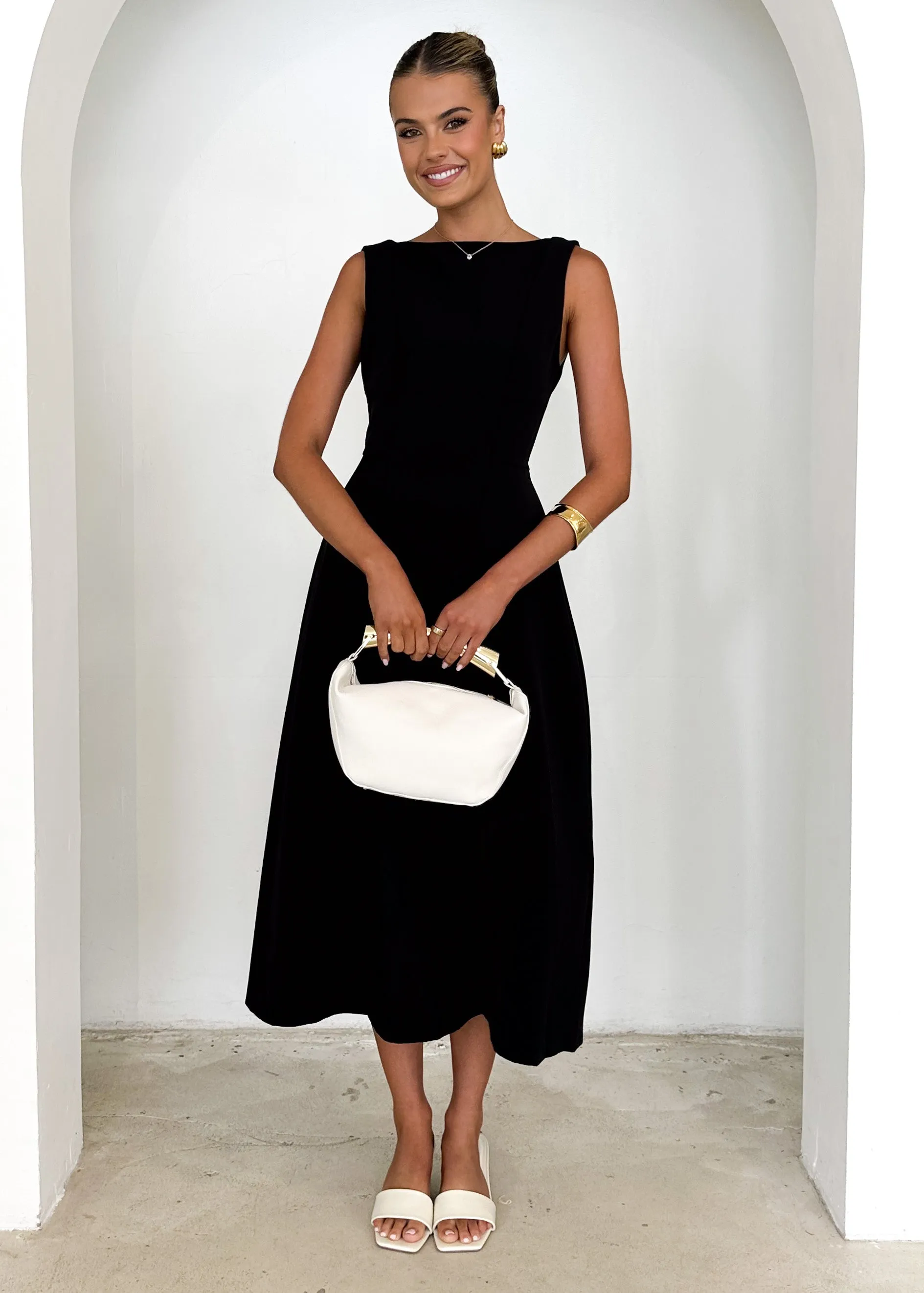 Beckham Midi Dress - Black sold by Gingham & Heels product image thumbnail 3