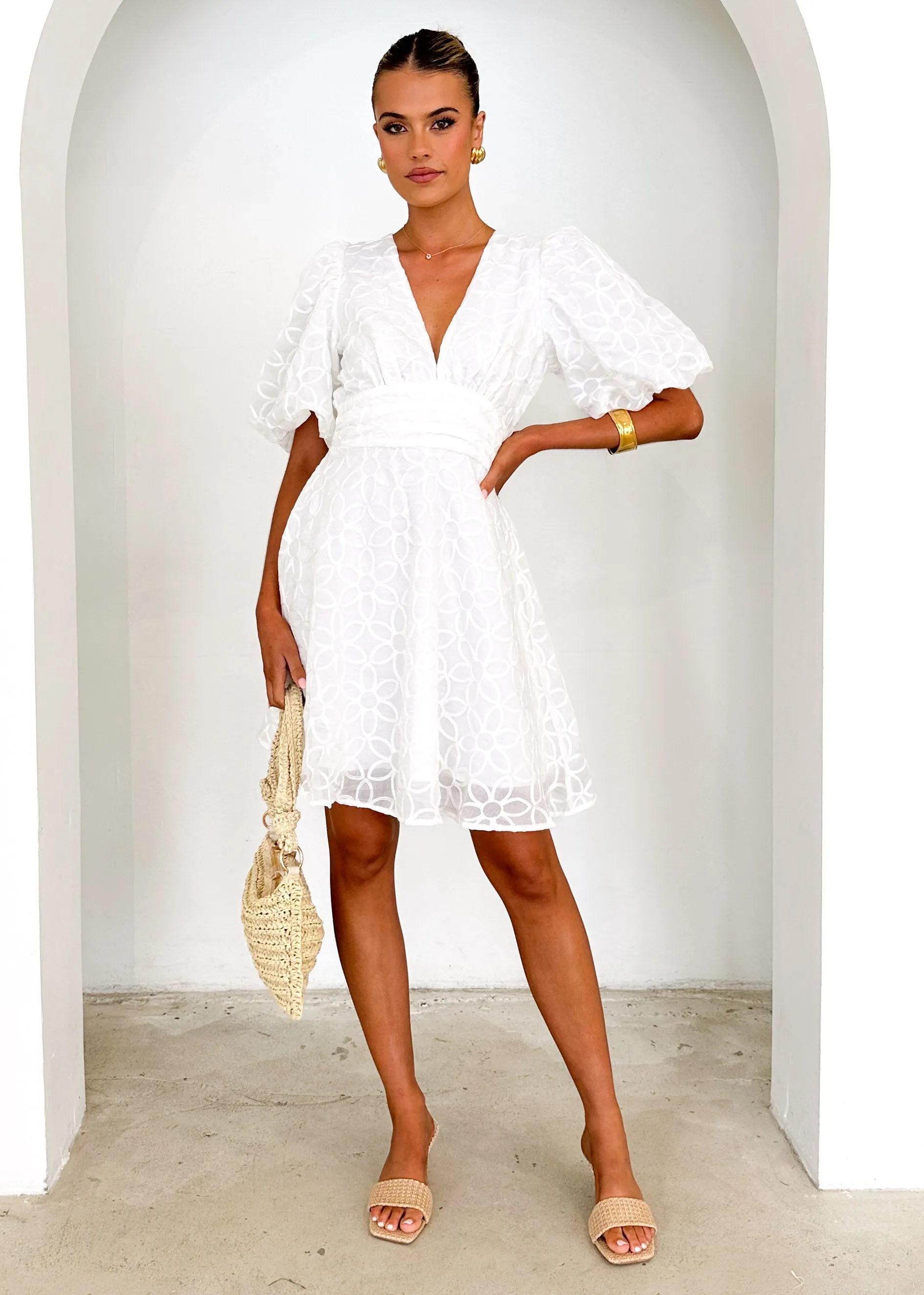 Katrionah Dress - Off White sold by Gingham & Heels product image thumbnail 3