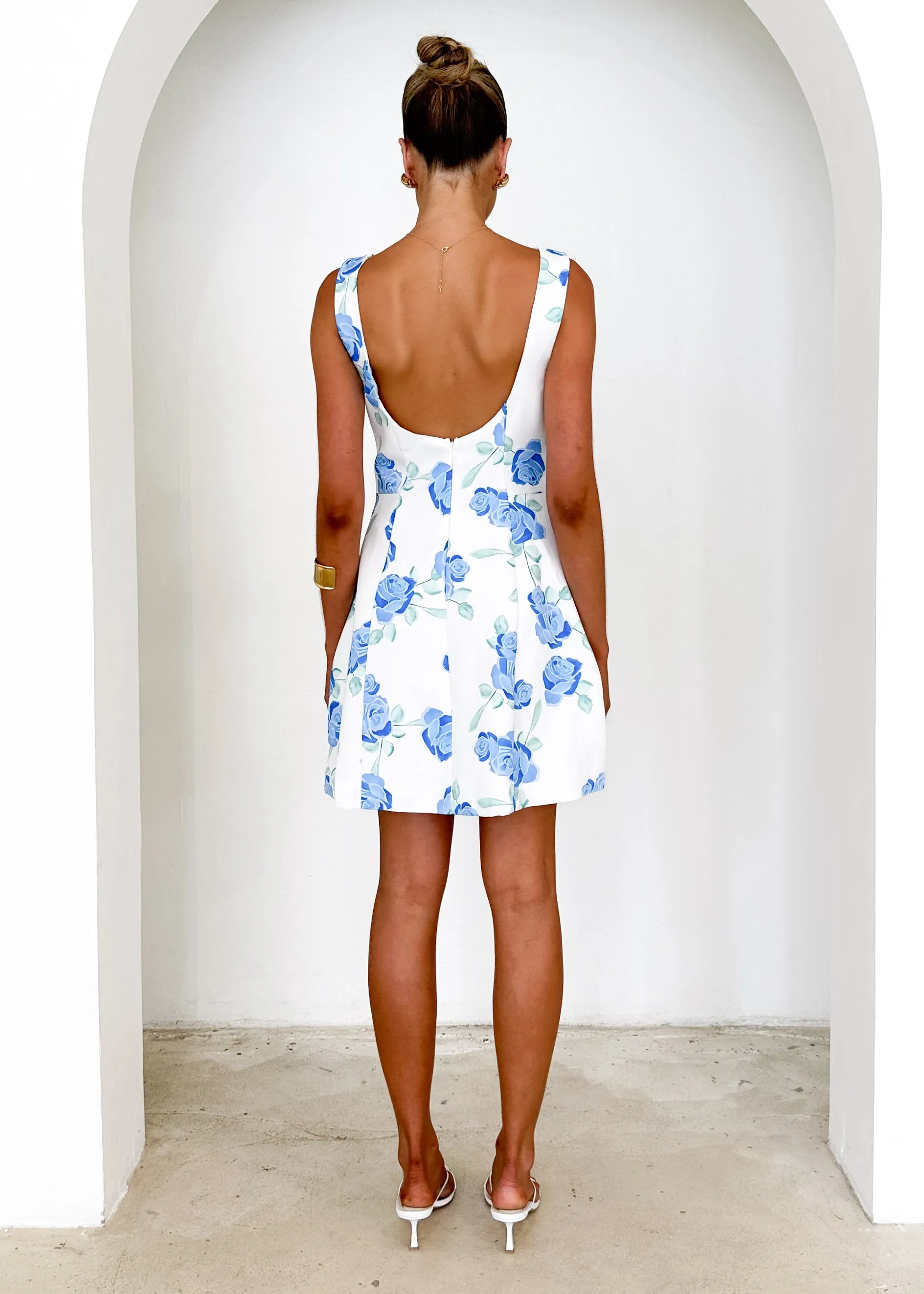 Clarissa Dress - Azure Floral sold by Gingham & Heels product image thumbnail 5