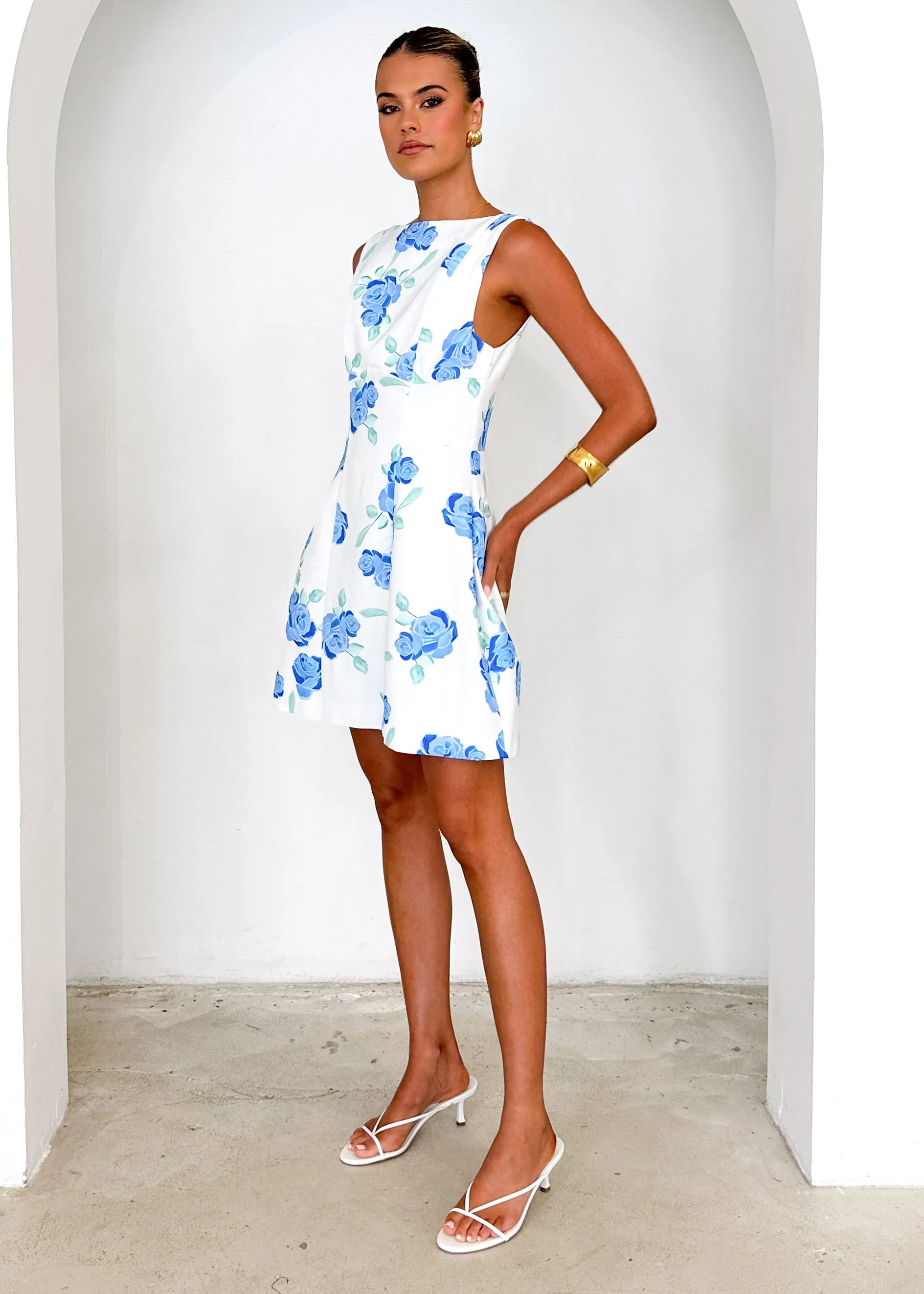 Clarissa Dress - Azure Floral sold by Gingham & Heels product image thumbnail 4
