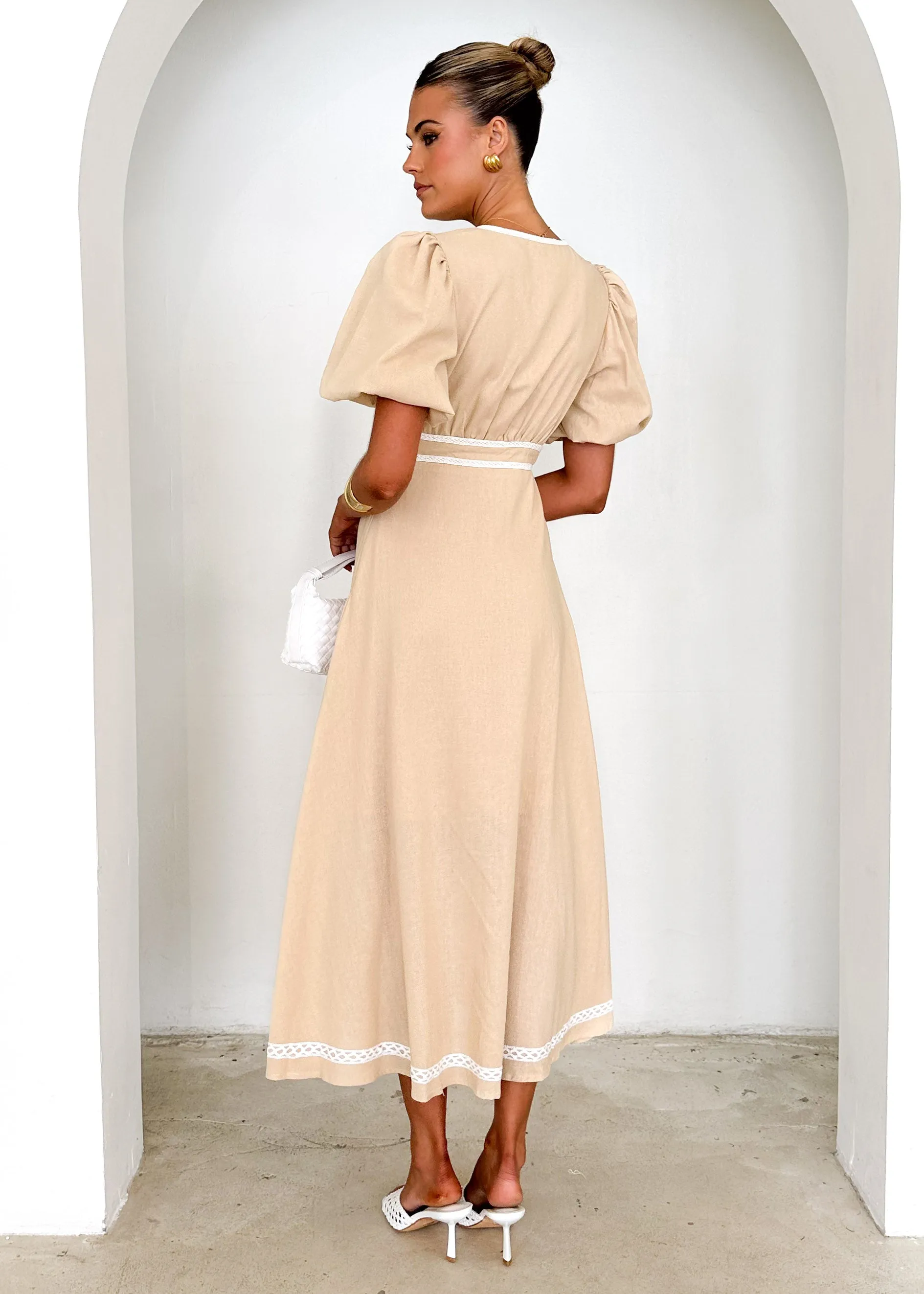 Ellodie Maxi Dress - Beige sold by Gingham & Heels product image thumbnail 5
