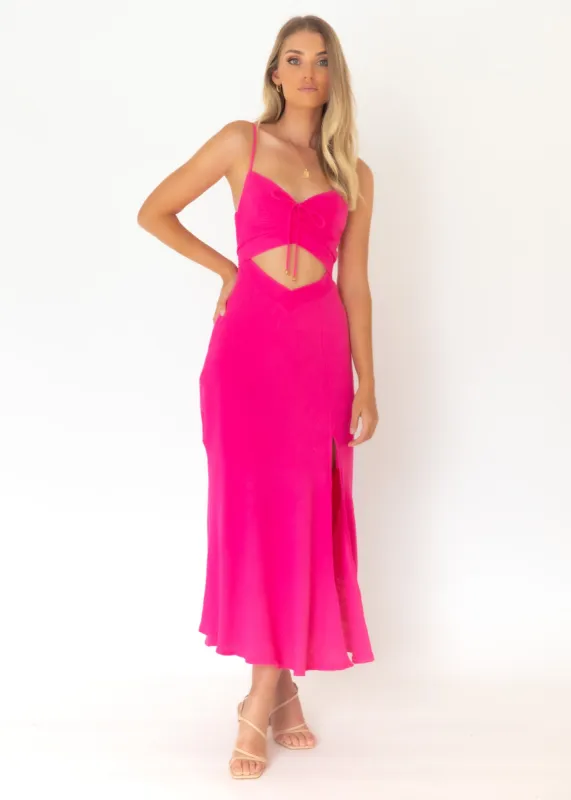 Zachary Midi Dress - Hot Pink sold by Gingham & Heels
