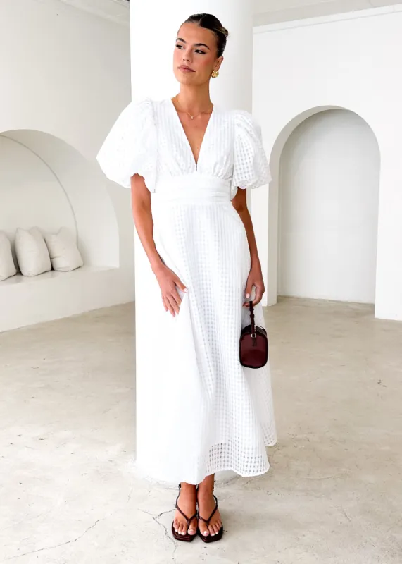 Chella Maxi Dress - Off White sold by Gingham & Heels