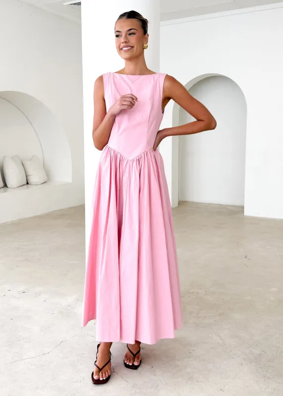 Bessie Maxi Dress - Pink sold by Gingham & Heels