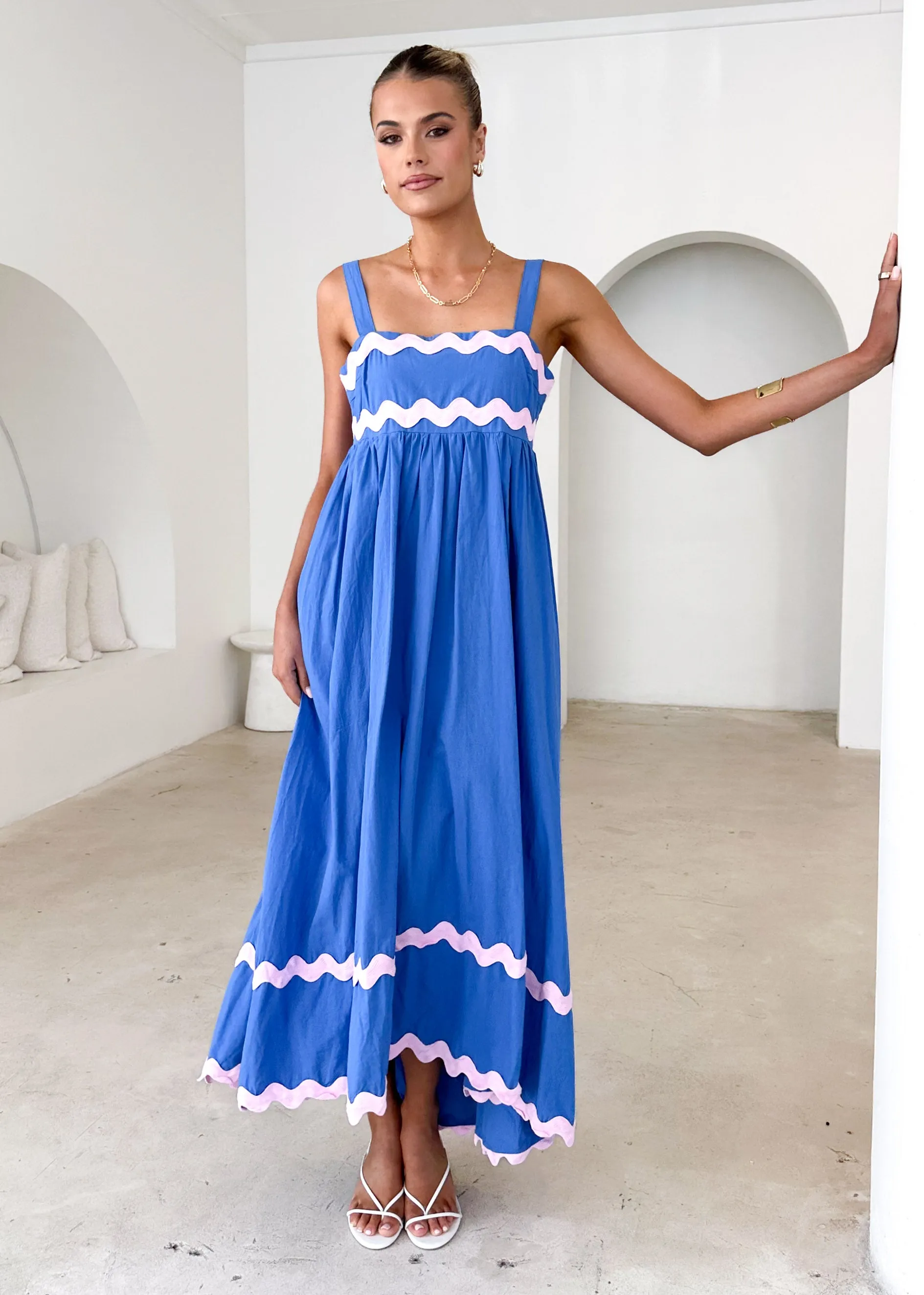 Elton Maxi Dress - Blue sold by Gingham & Heels product image thumbnail 2
