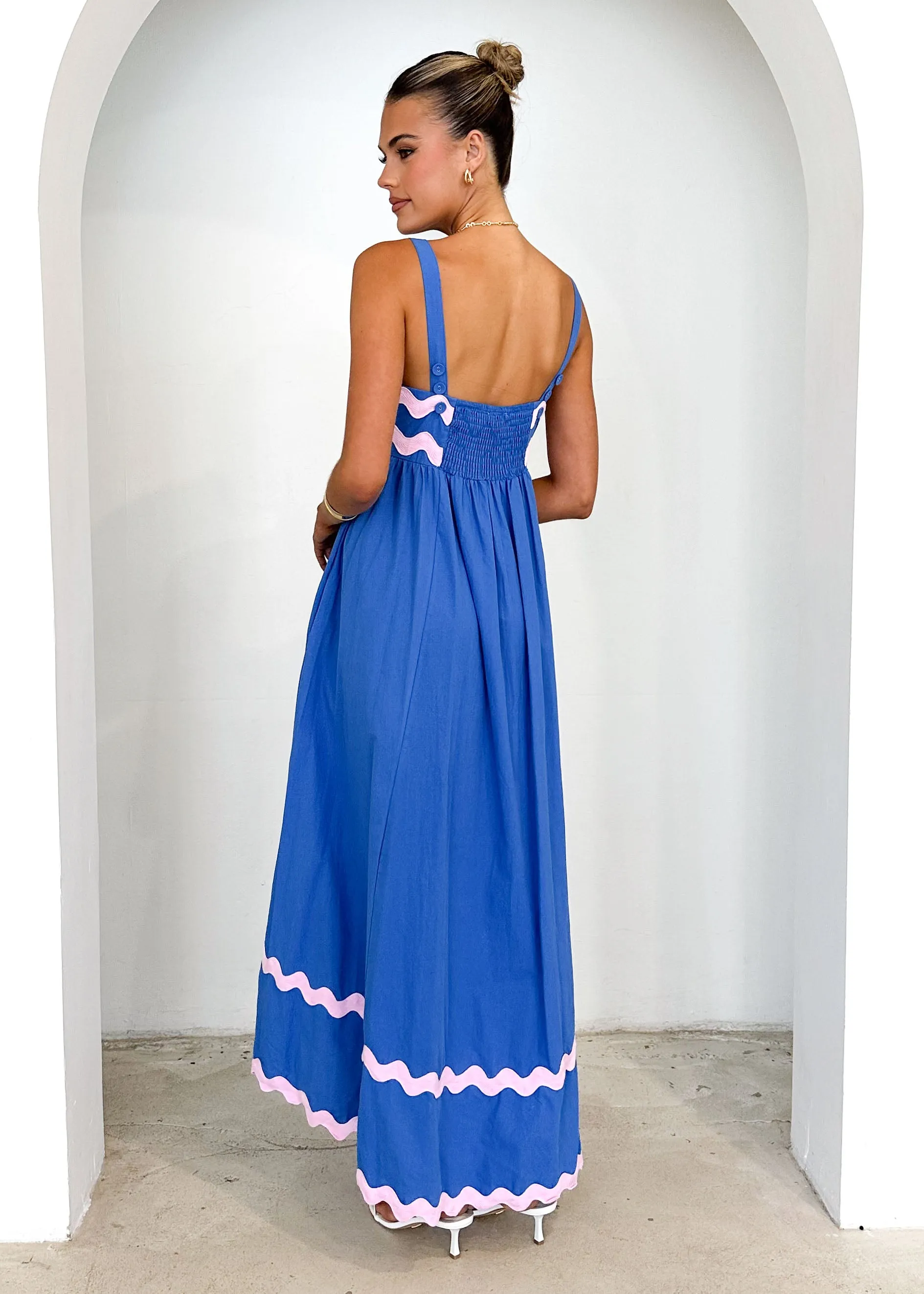 Elton Maxi Dress - Blue sold by Gingham & Heels product image thumbnail 5