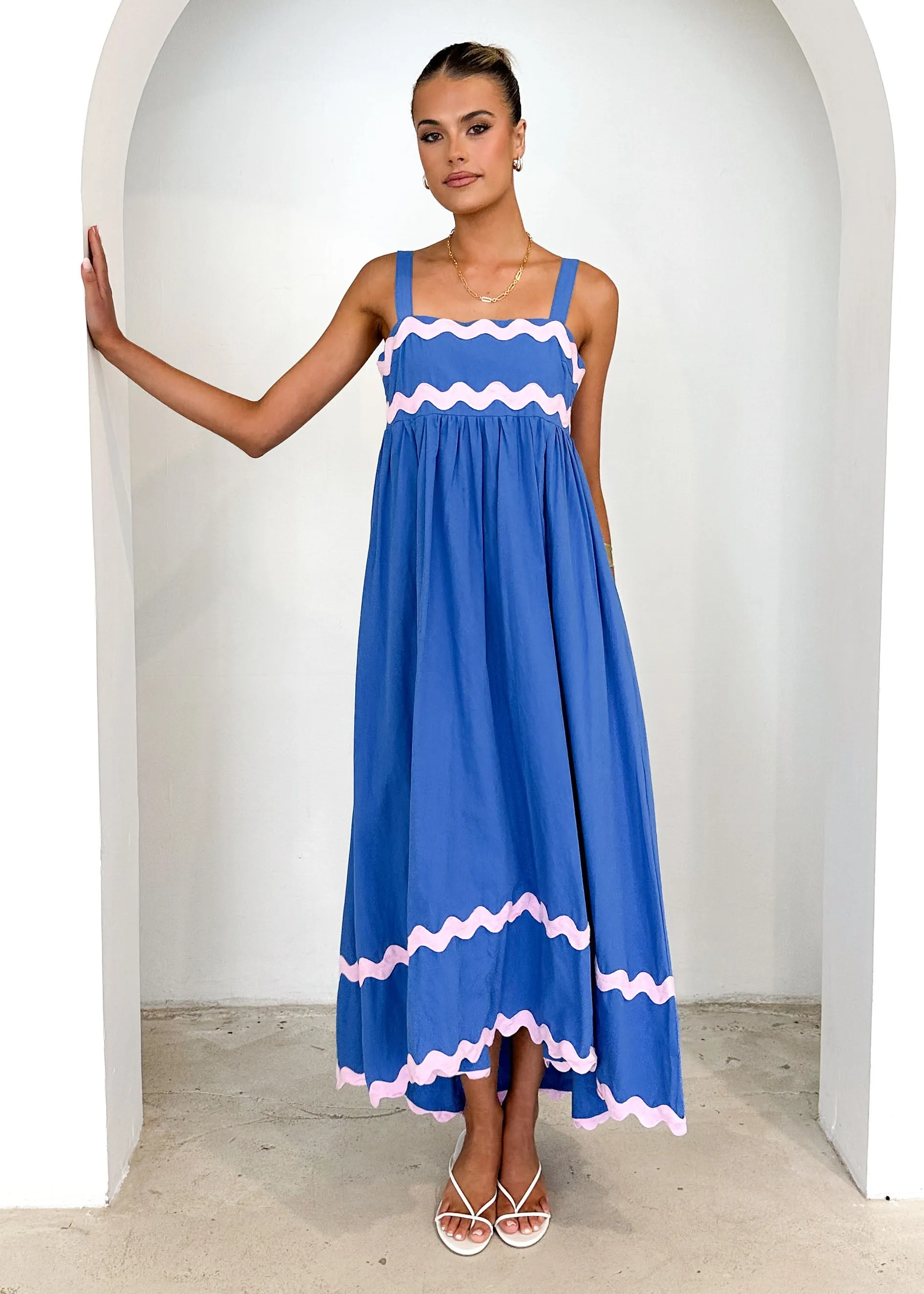 Elton Maxi Dress - Blue sold by Gingham & Heels product image thumbnail 3