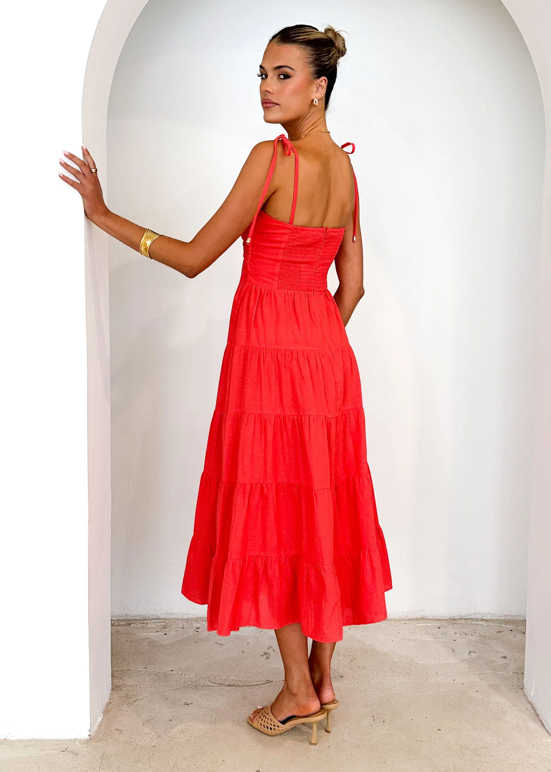 Tallia Midi Dress - Red sold by Gingham & Heels product image thumbnail 5