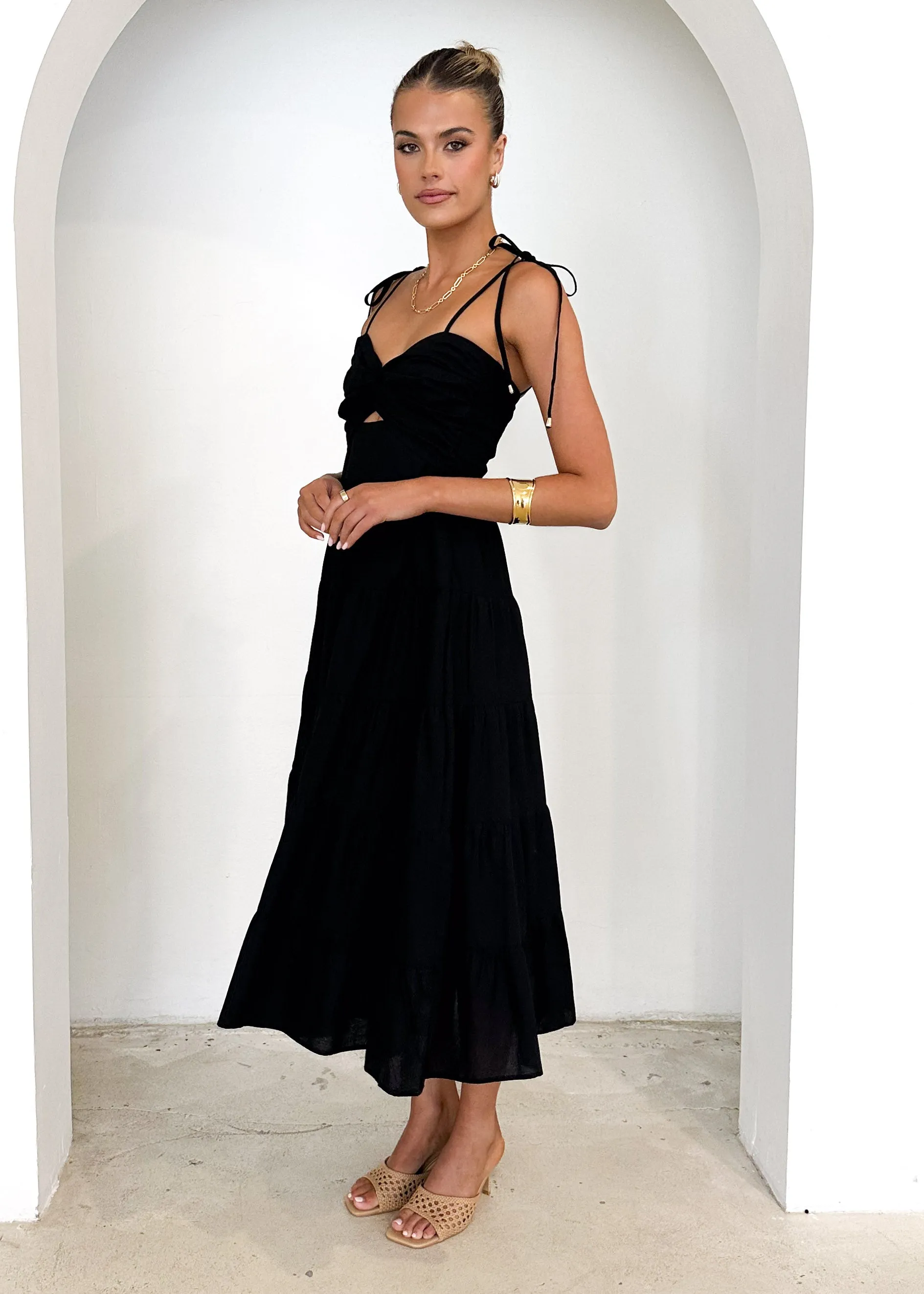 Tallia Midi Dress - Black sold by Gingham & Heels product image thumbnail 4