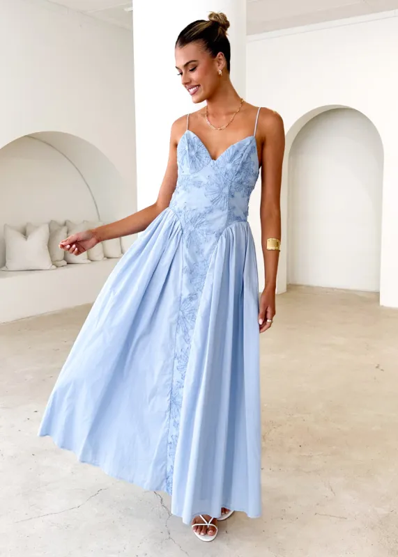 Kassi Maxi Dress - Blue sold by Gingham & Heels