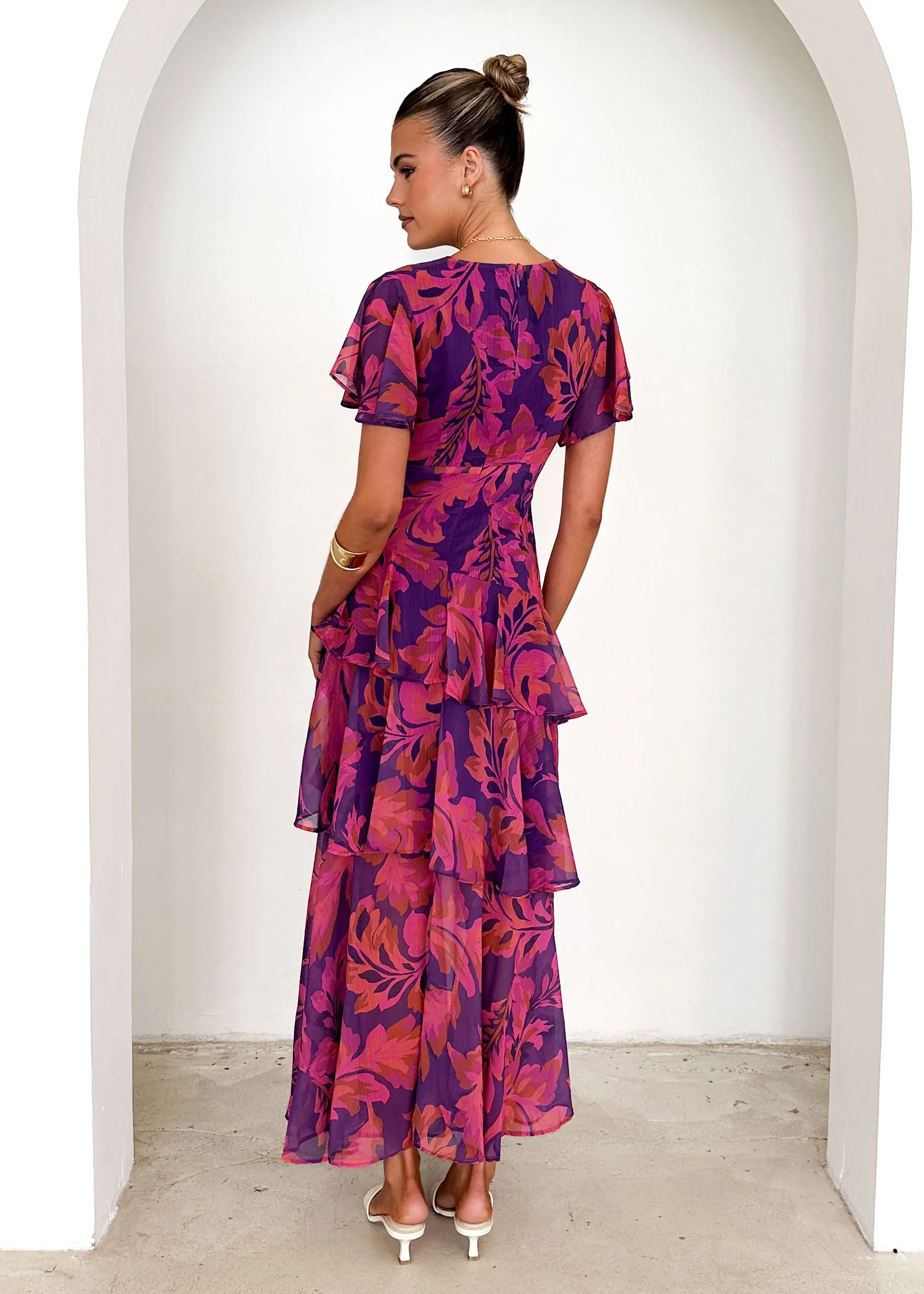 Venezia Maxi Dress - Violet Floral sold by Gingham & Heels product image thumbnail 5