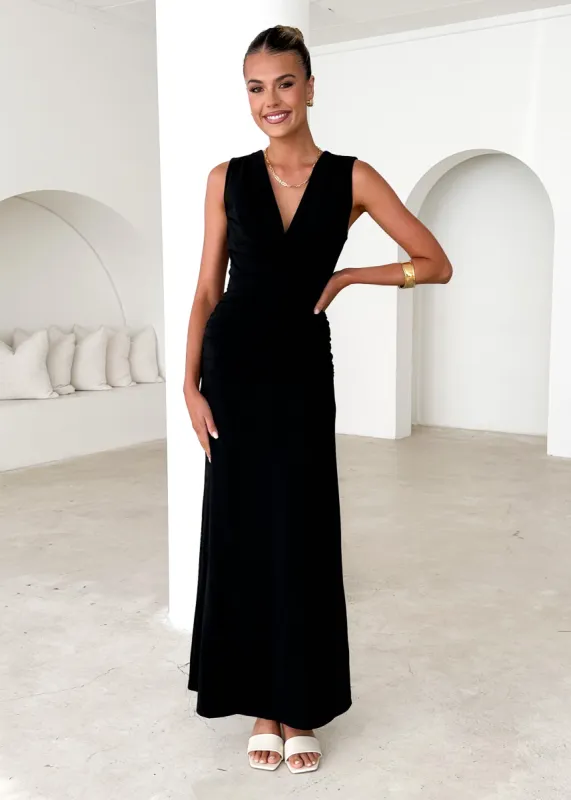 Koi Maxi Dress - Black sold by Gingham & Heels