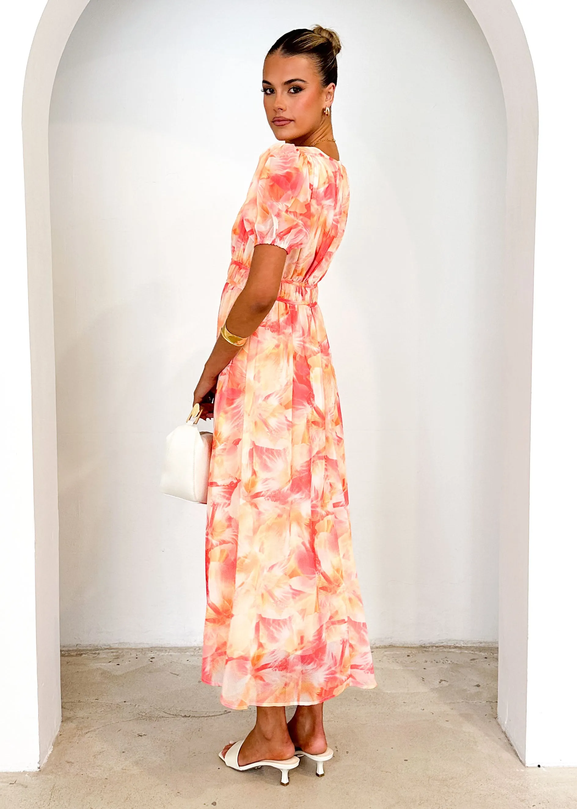 Revival Maxi Dress - Coral Splash sold by Gingham & Heels product image thumbnail 5
