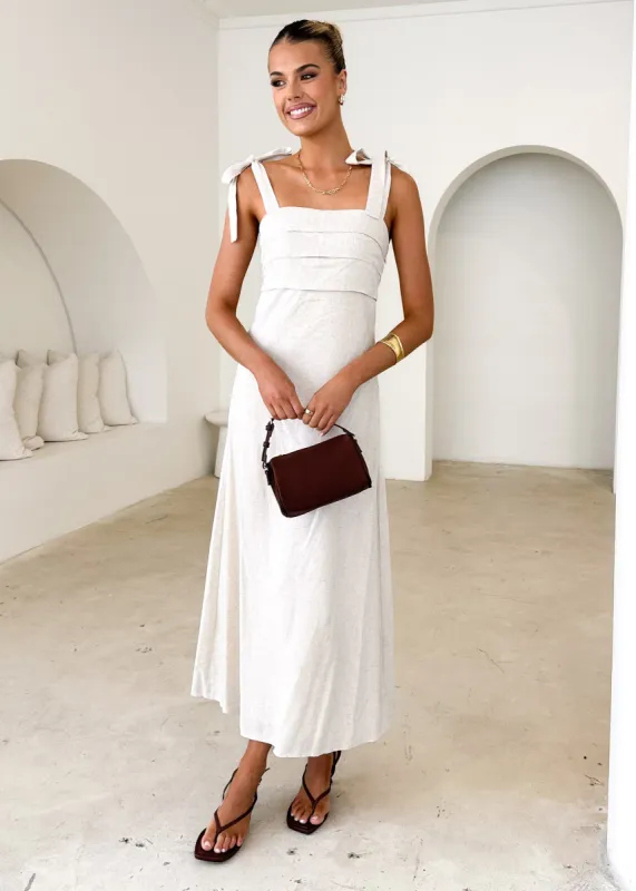 Cartia Maxi Dress - Oatmeal sold by Gingham & Heels