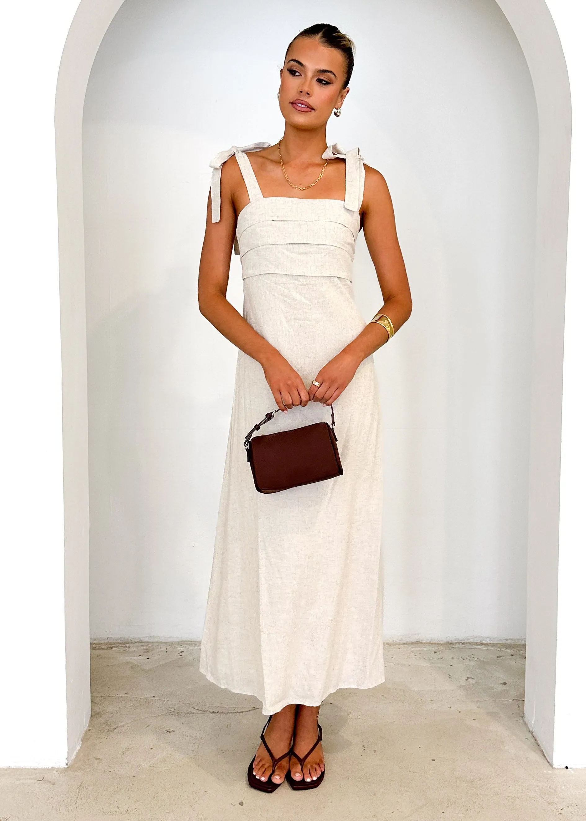 Cartia Maxi Dress - Oatmeal sold by Gingham & Heels product image thumbnail 3