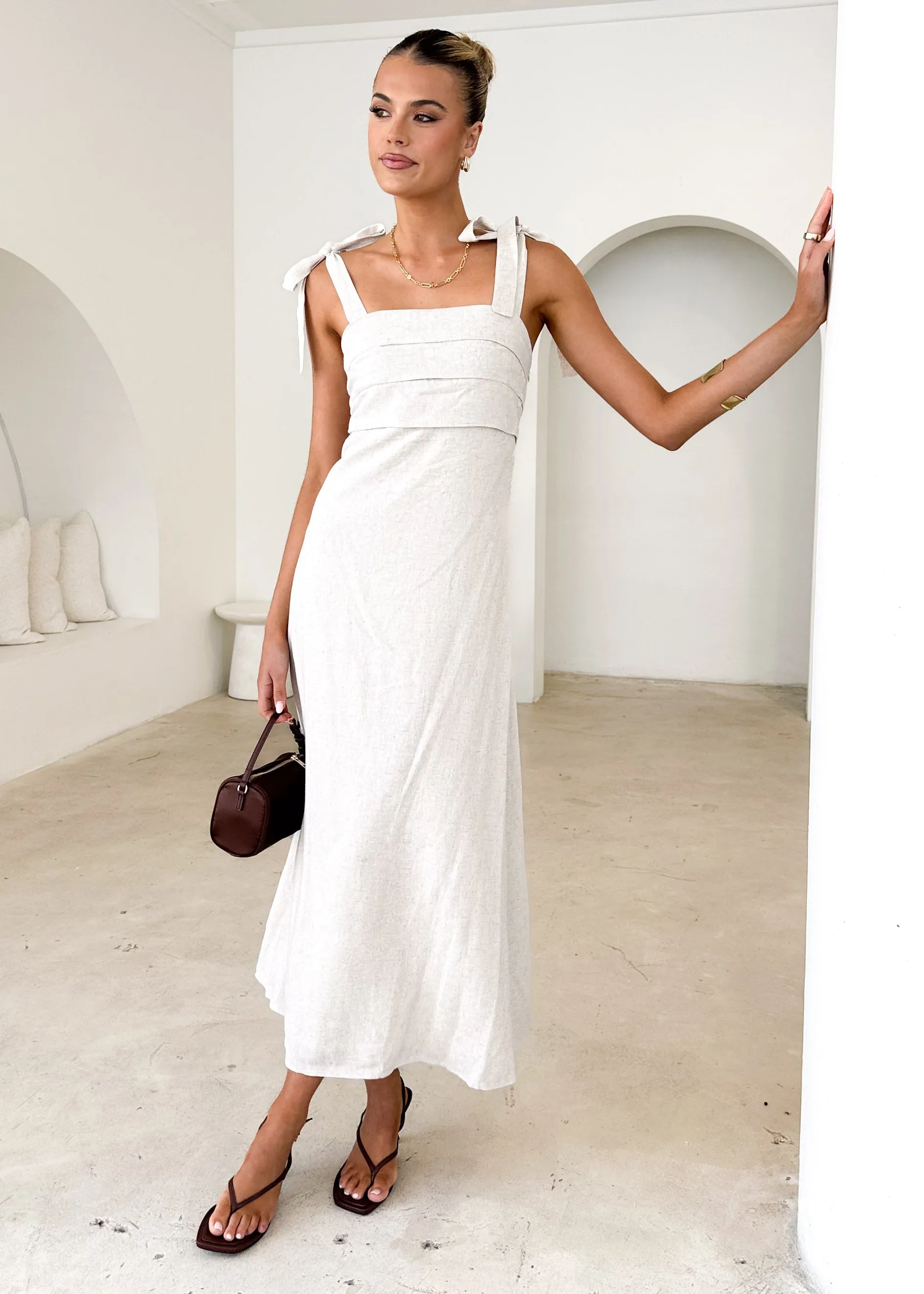 Cartia Maxi Dress - Oatmeal sold by Gingham & Heels product image thumbnail 2