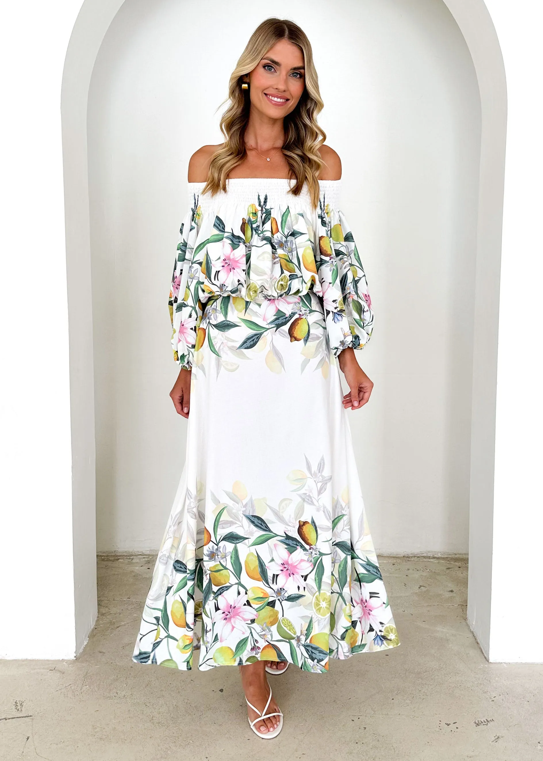 Averie Maxi Skirt - Limoncello sold by Gingham & Heels