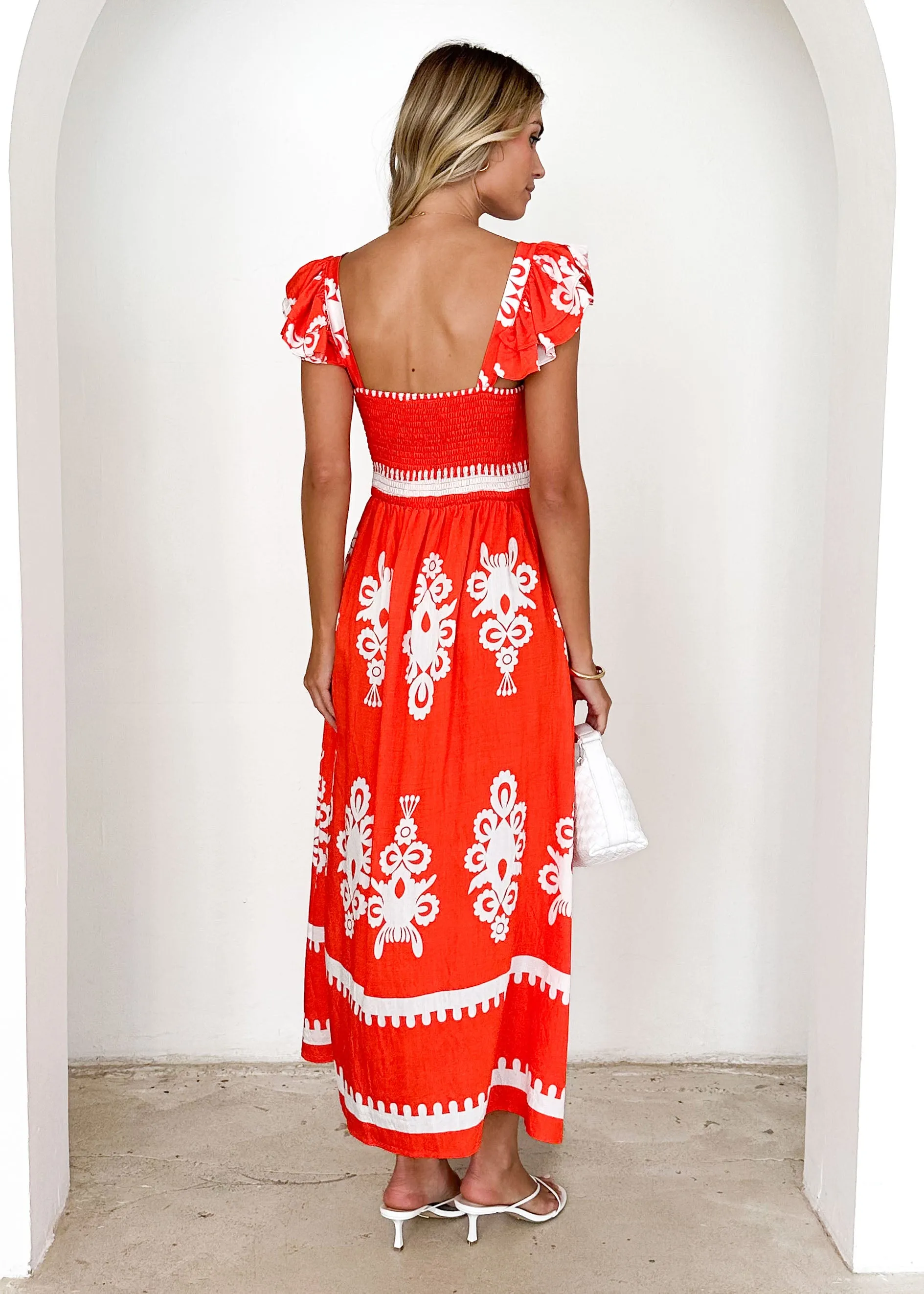 Outlaw Maxi Dress - Tangerine sold by Gingham & Heels product image thumbnail 5