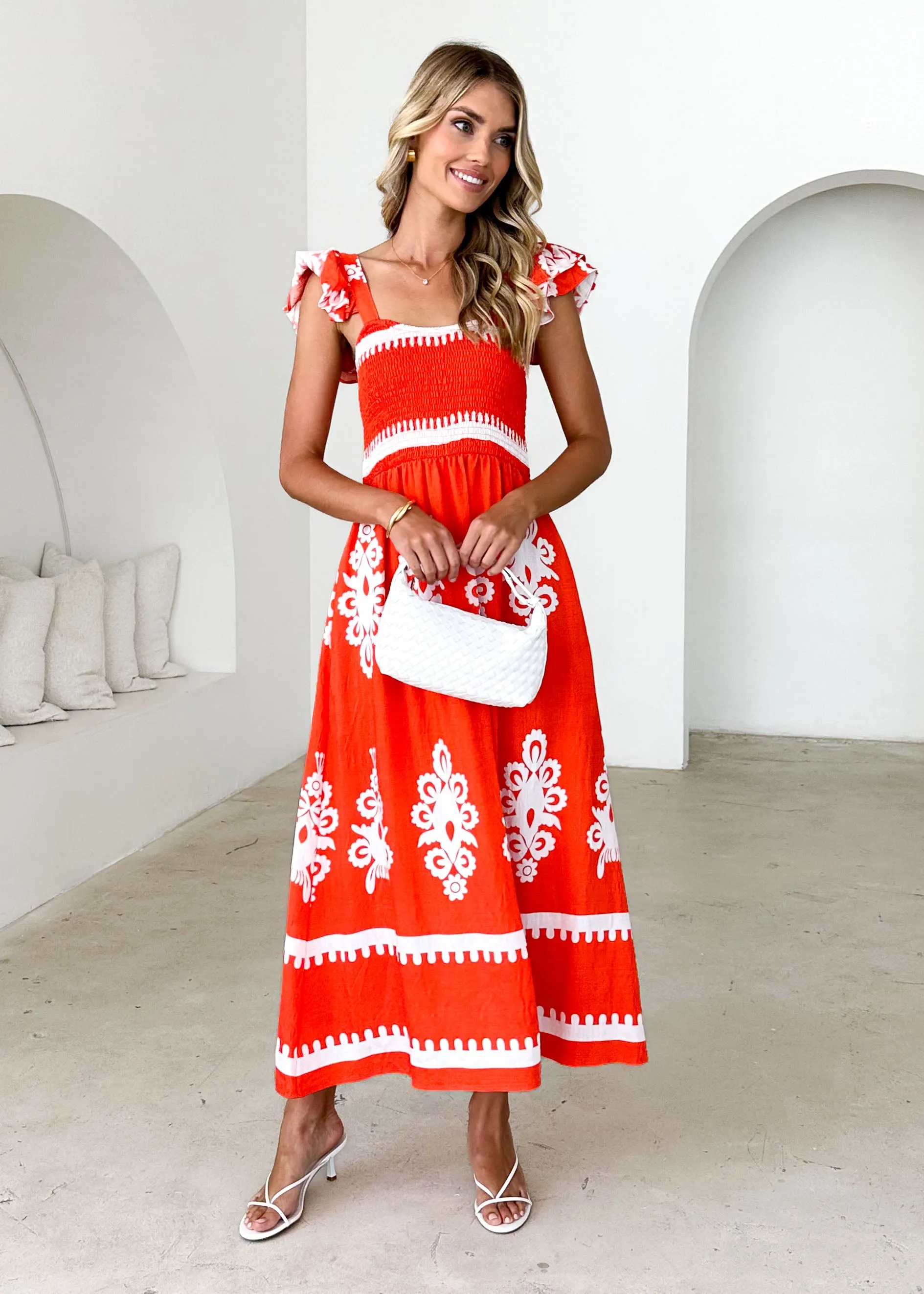 Outlaw Maxi Dress - Tangerine sold by Gingham & Heels product image thumbnail 2