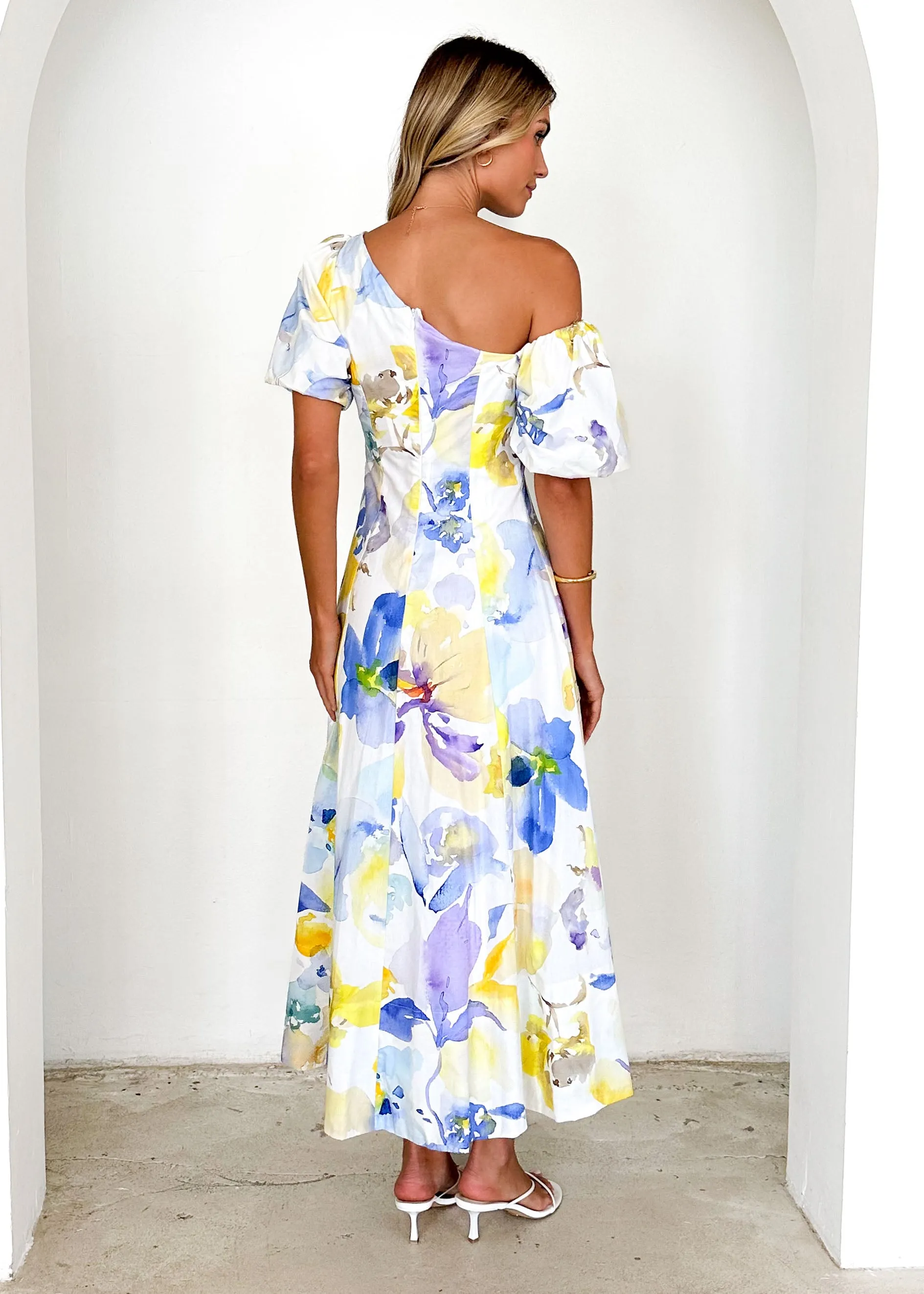Delandra Maxi Dress - Lemon Watercolour sold by Gingham & Heels product image thumbnail 5