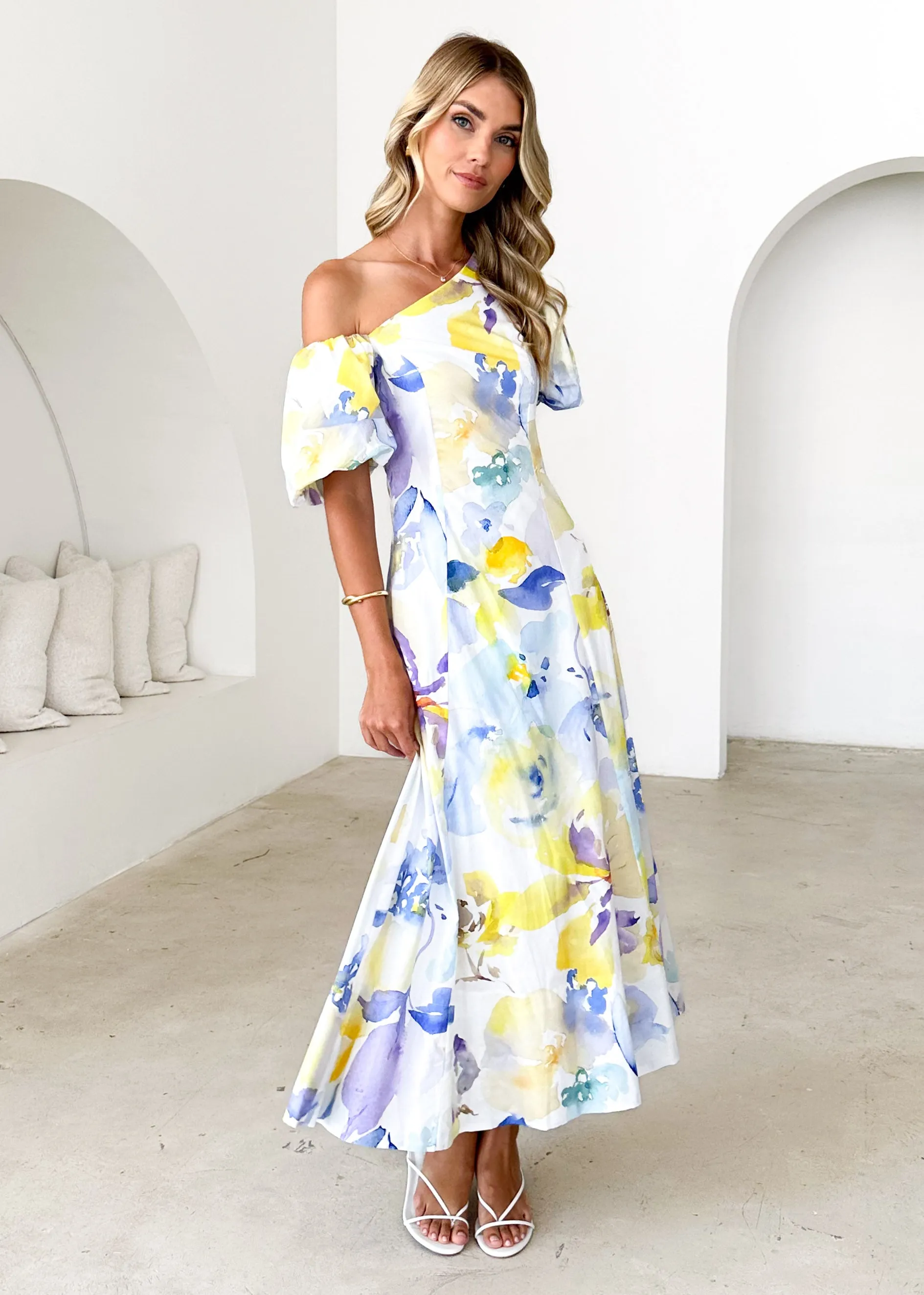 Delandra Maxi Dress - Lemon Watercolour sold by Gingham & Heels product image thumbnail 2