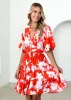 Harmonia Dress - Tangerine Floral sold by Gingham & Heels