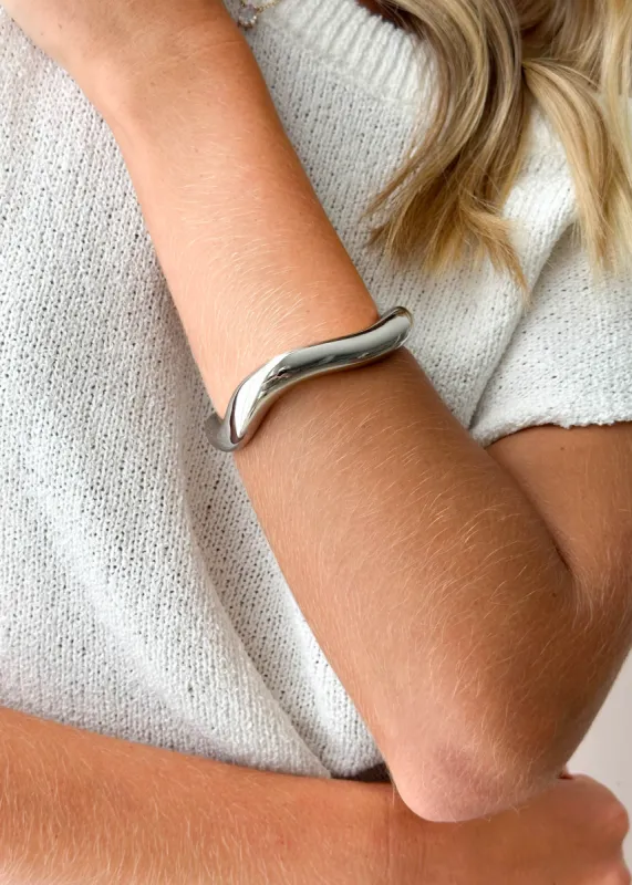 Bex Bangle - Silver sold by Gingham & Heels